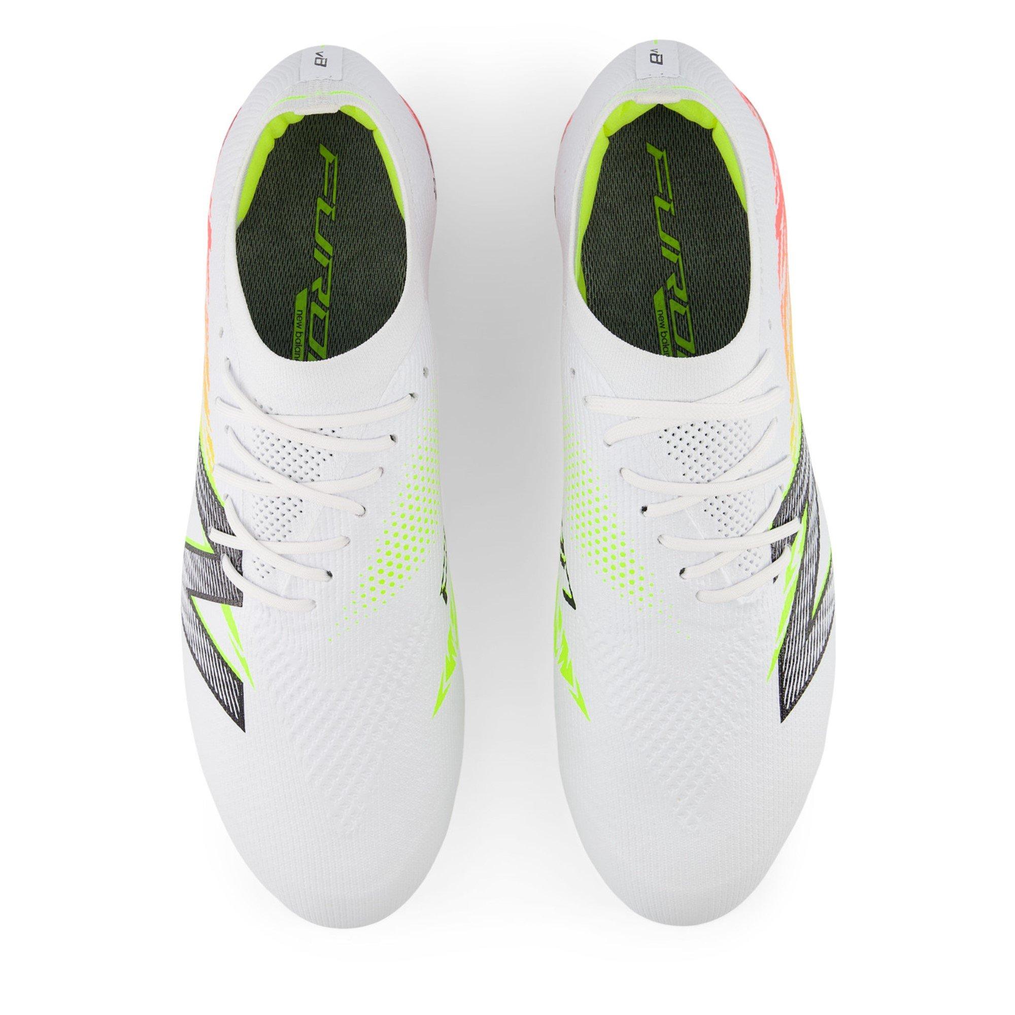 Wit/ Oranje - New Balance - Furon V8 Pro Firm Ground Football Boots - 3