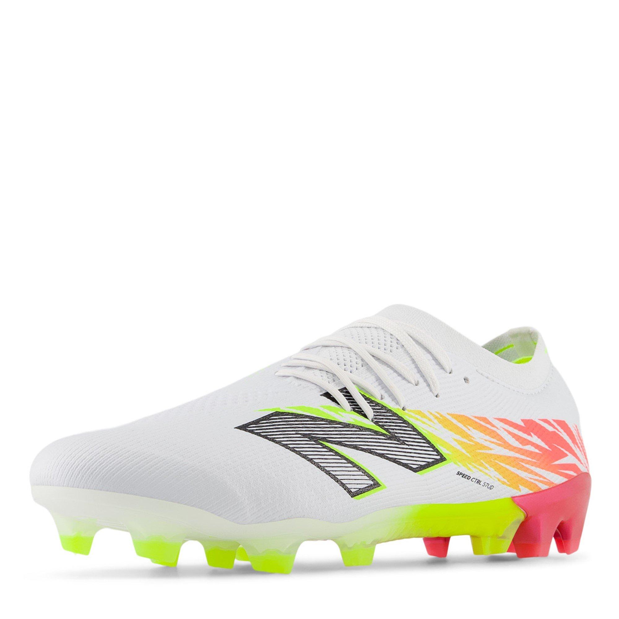 Wit/ Oranje - New Balance - Furon V8 Pro Firm Ground Football Boots - 10