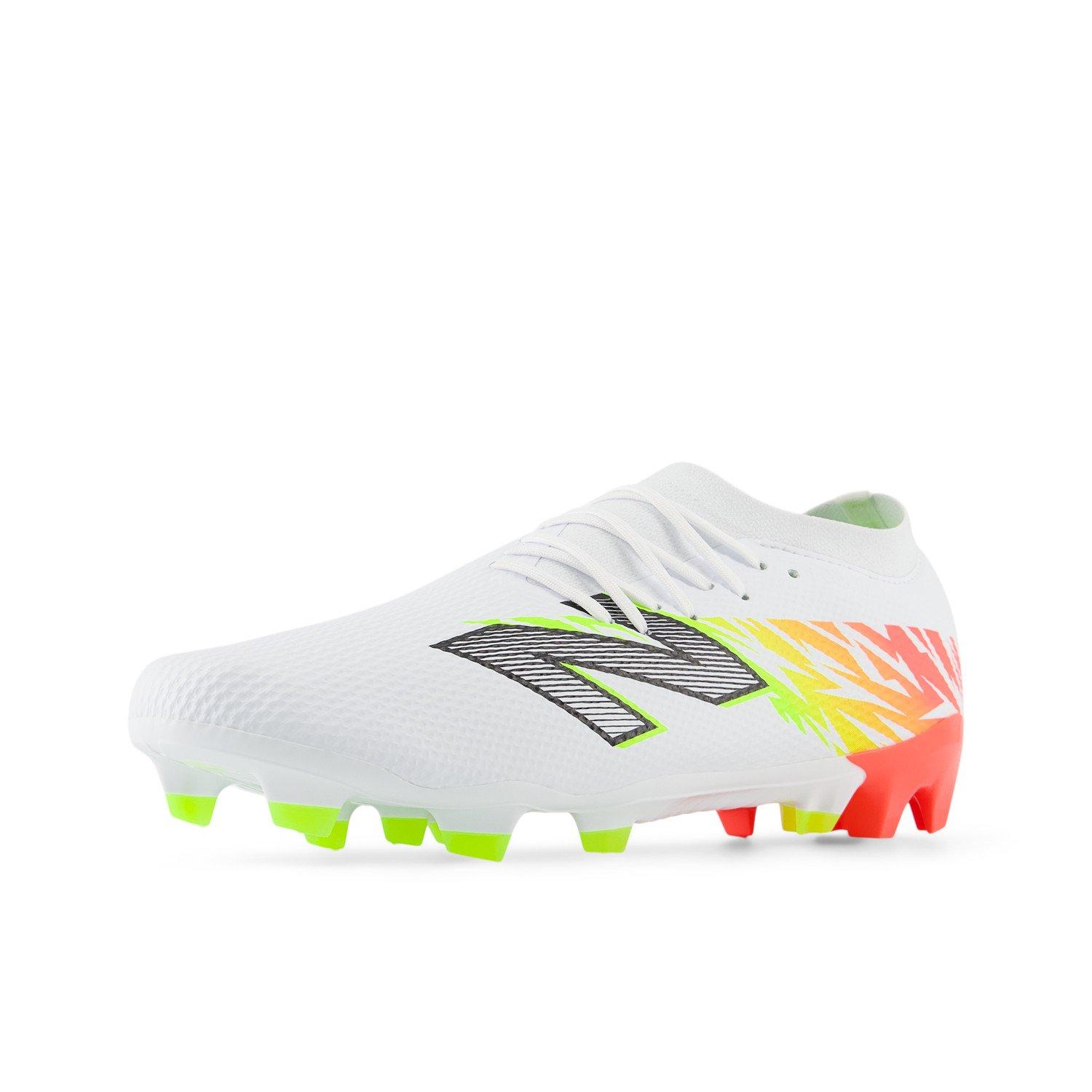 White/ Orange - New Balance - Furon V8 Firm Ground Football Boots - 8