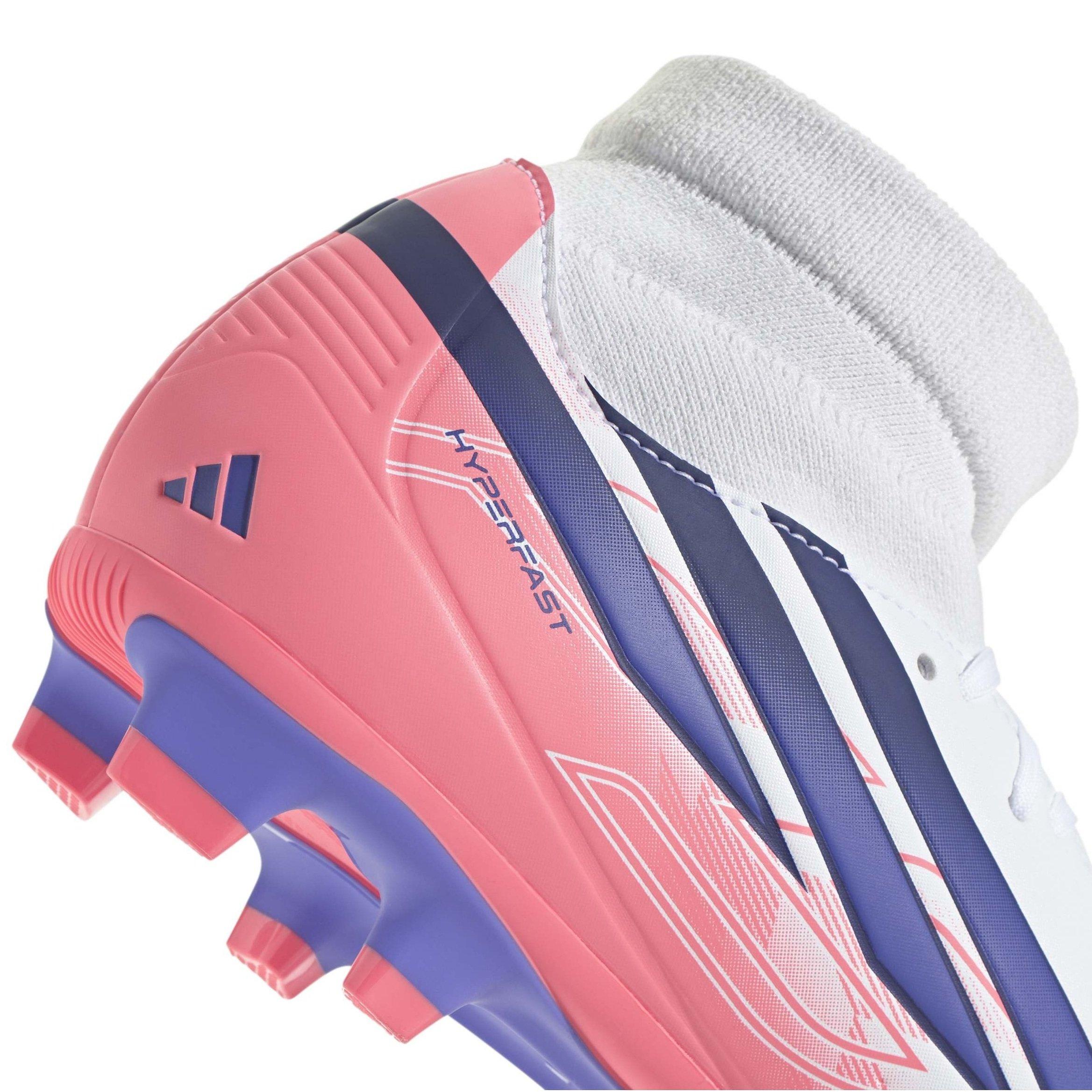 Wit/Koraal - adidas - F50 Hyperfast Club Mid Firm Ground / Multi Ground Football Boots Mens - 7