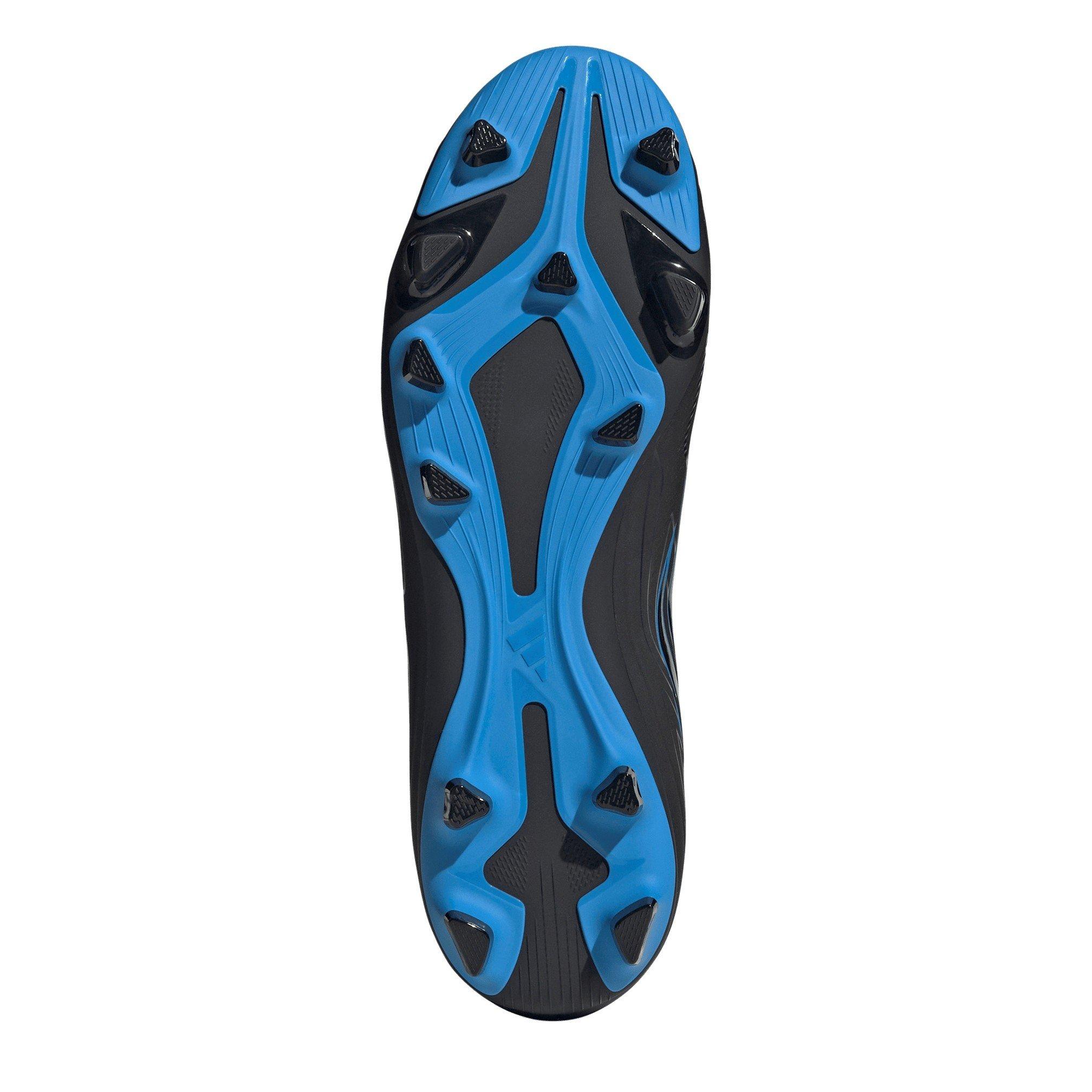 Zwart/Blauw - adidas - Men's F50 Hyperfast Club Mid Firm Ground Football Boots - 6