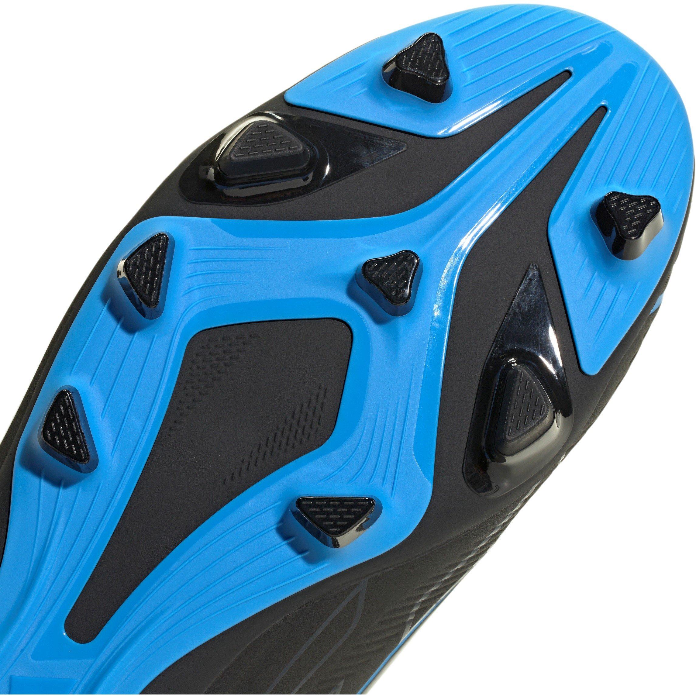 Zwart/Blauw - adidas - Men's F50 Hyperfast Club Mid Firm Ground Football Boots - 7