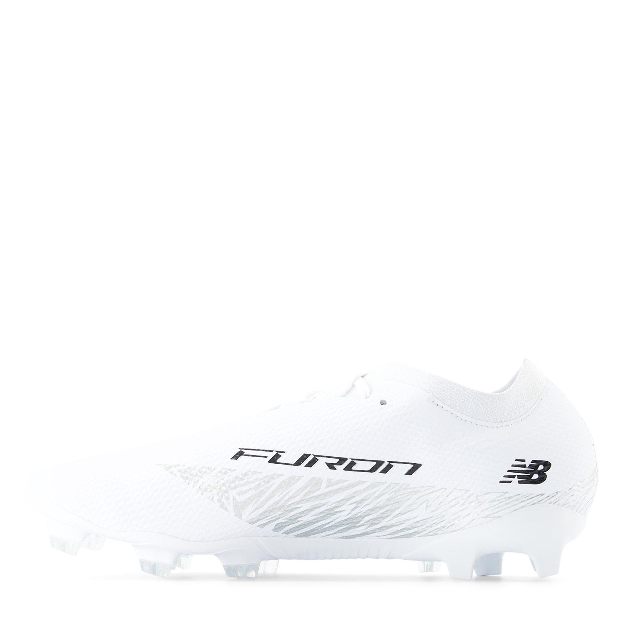 Branco/Preto - New Balance - Furon Team V8 Adults Firm Ground Football Boots - 2