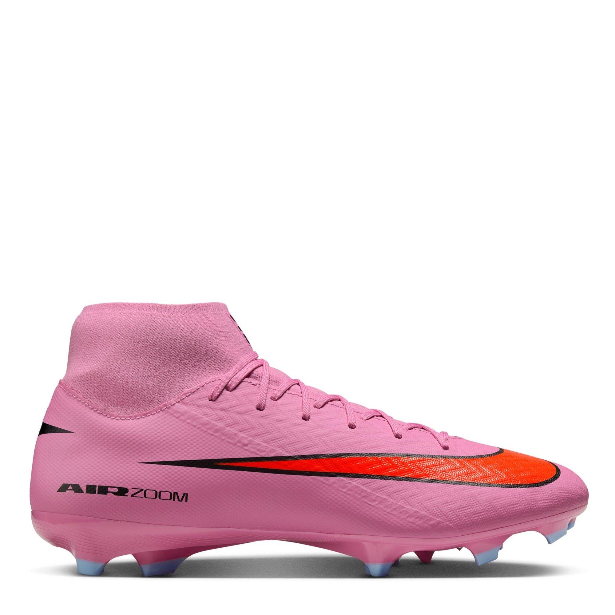 Nike Men's Zoom Mercurial Superfly 10 Academy Adults Firm Ground Football Boots - Pink/Black - 6.5 (40.5)