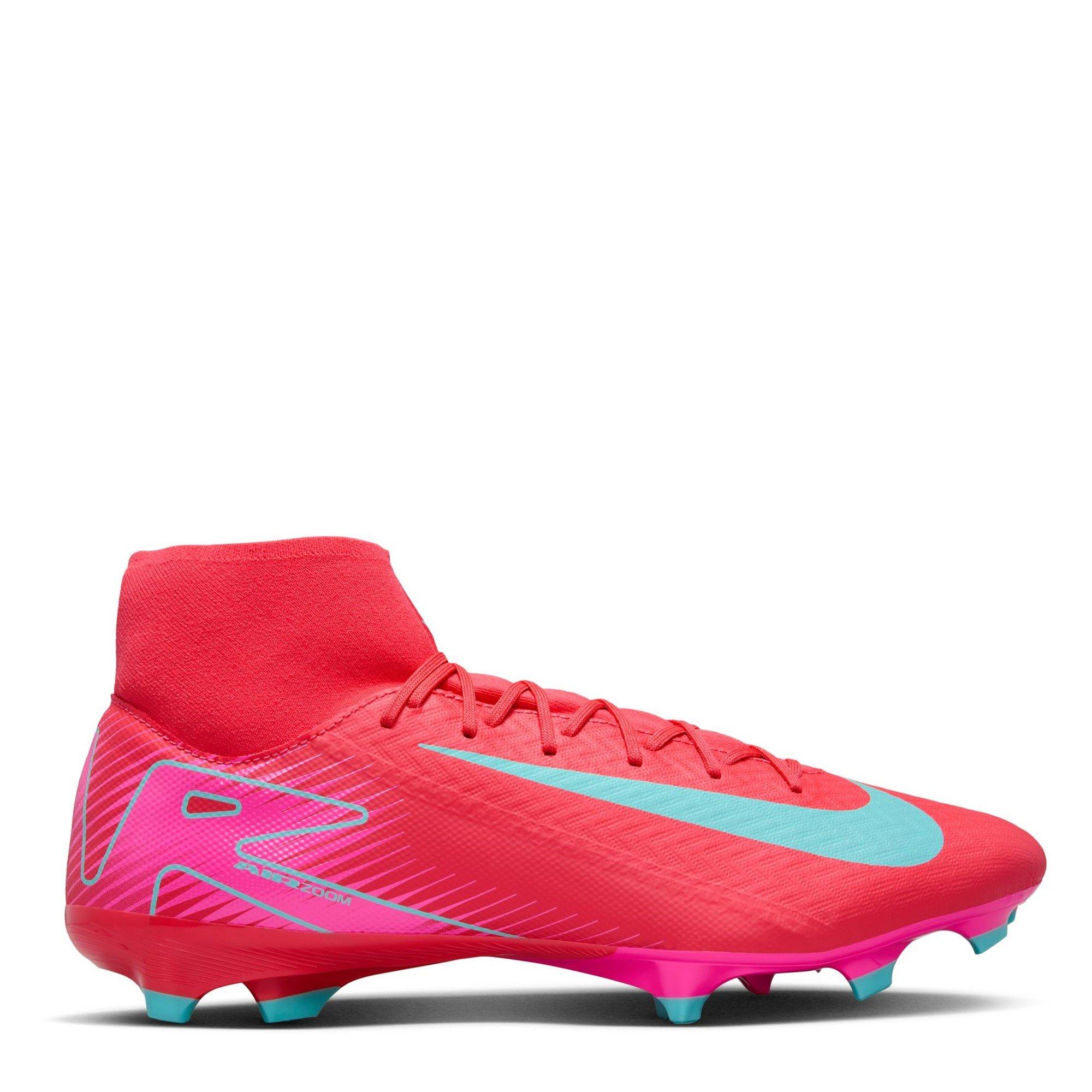 Nike Men's Zoom Mercurial Superfly 10 Academy Adults Firm Ground Football Boots - Red/Green - 10 (45)