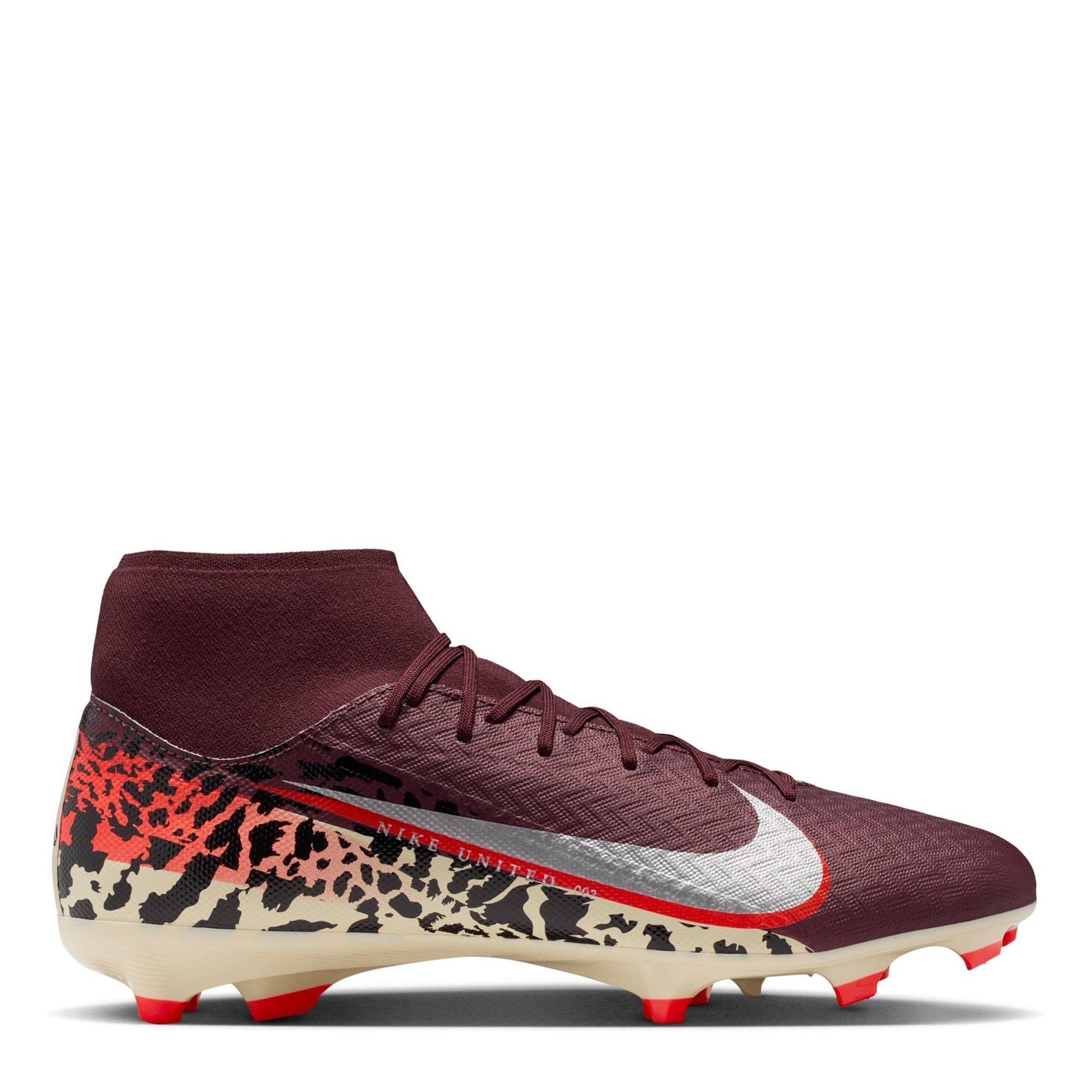 Nike Men's Zoom Mercurial Superfly 10 Academy Adults Firm Ground Football Boots - Burgundy/Print - 6.5 (40.5)