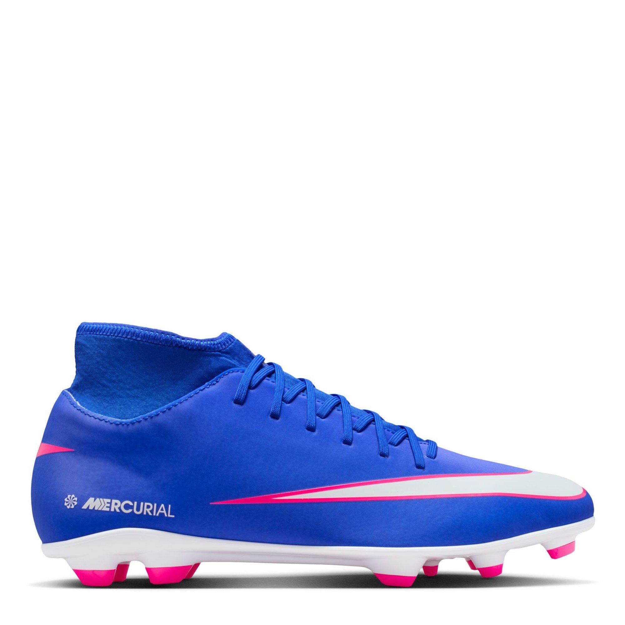 Nike Men's Mercurial Superfly 10 Club Adults Firm Ground Football Boots - Blue/Wht/Pink - 6.5 (40.5)