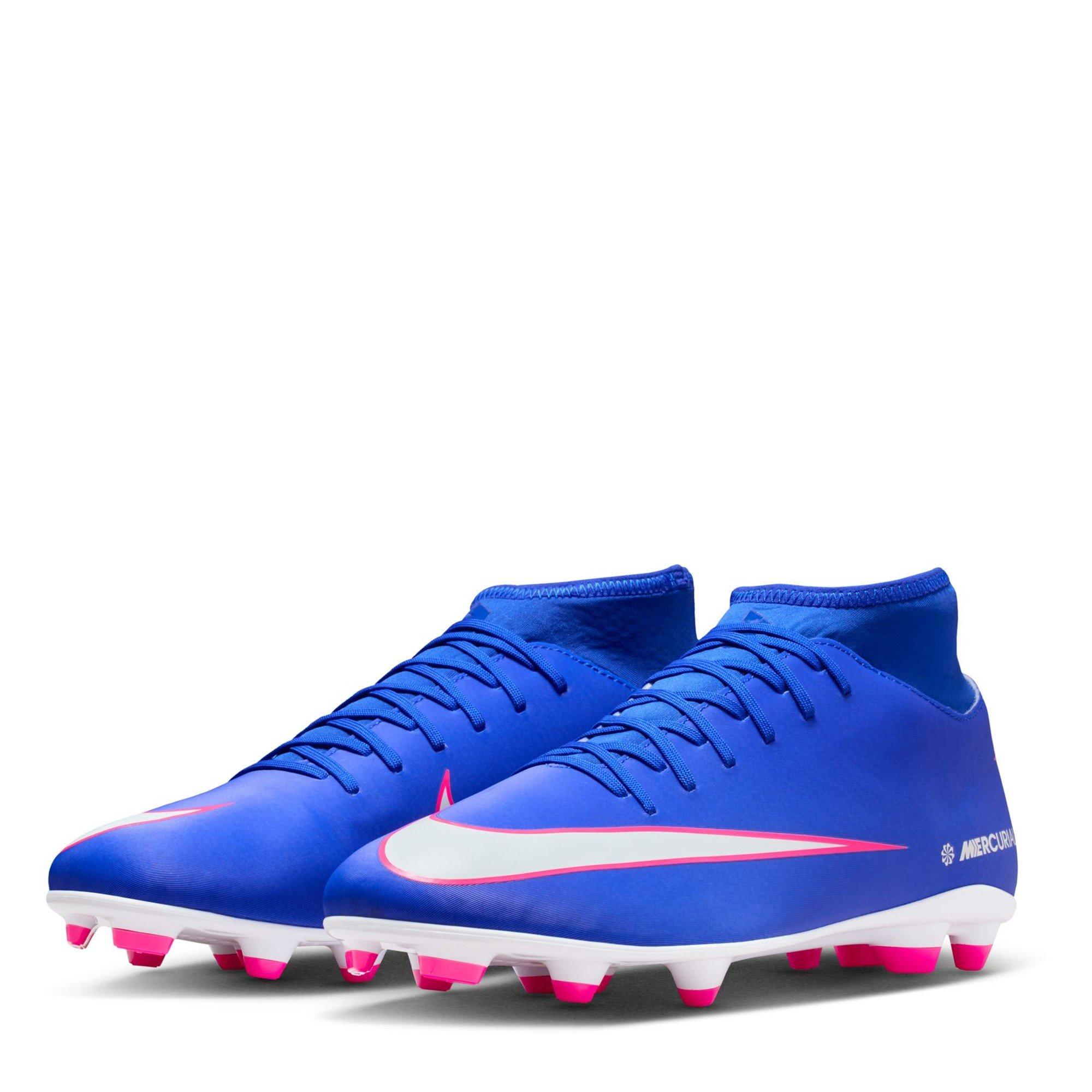 Blue/Wht/Pink - Nike - Mercurial Superfly 10 Club Adults Firm Ground Football Boots - 4