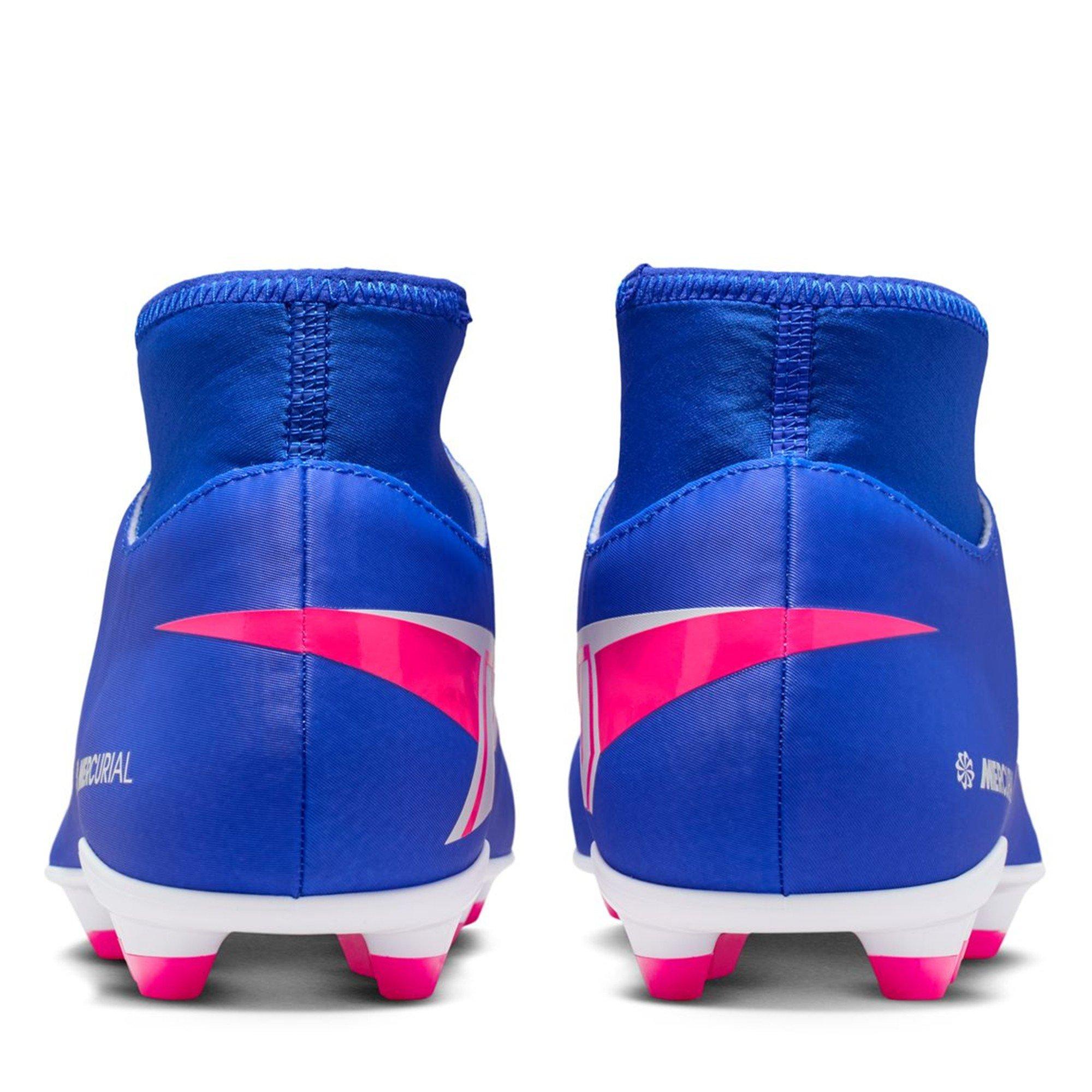 Blue/Wht/Pink - Nike - Mercurial Superfly 10 Club Adults Firm Ground Football Boots - 5