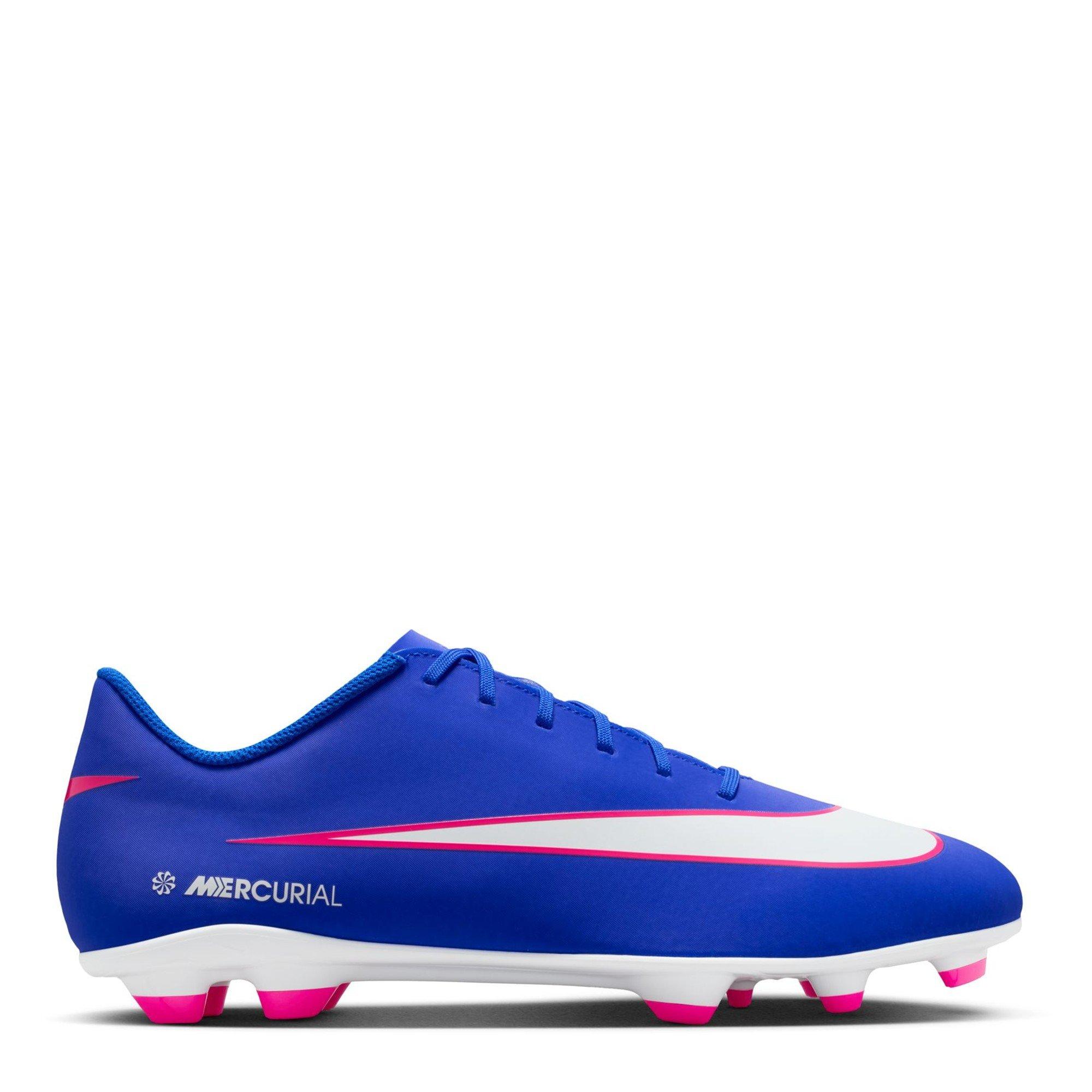 Nike Men's Mercurial Vapor 16 Club Adults Firm Ground Football Boots - Blue/Wht/Pink - 12 (47.5)