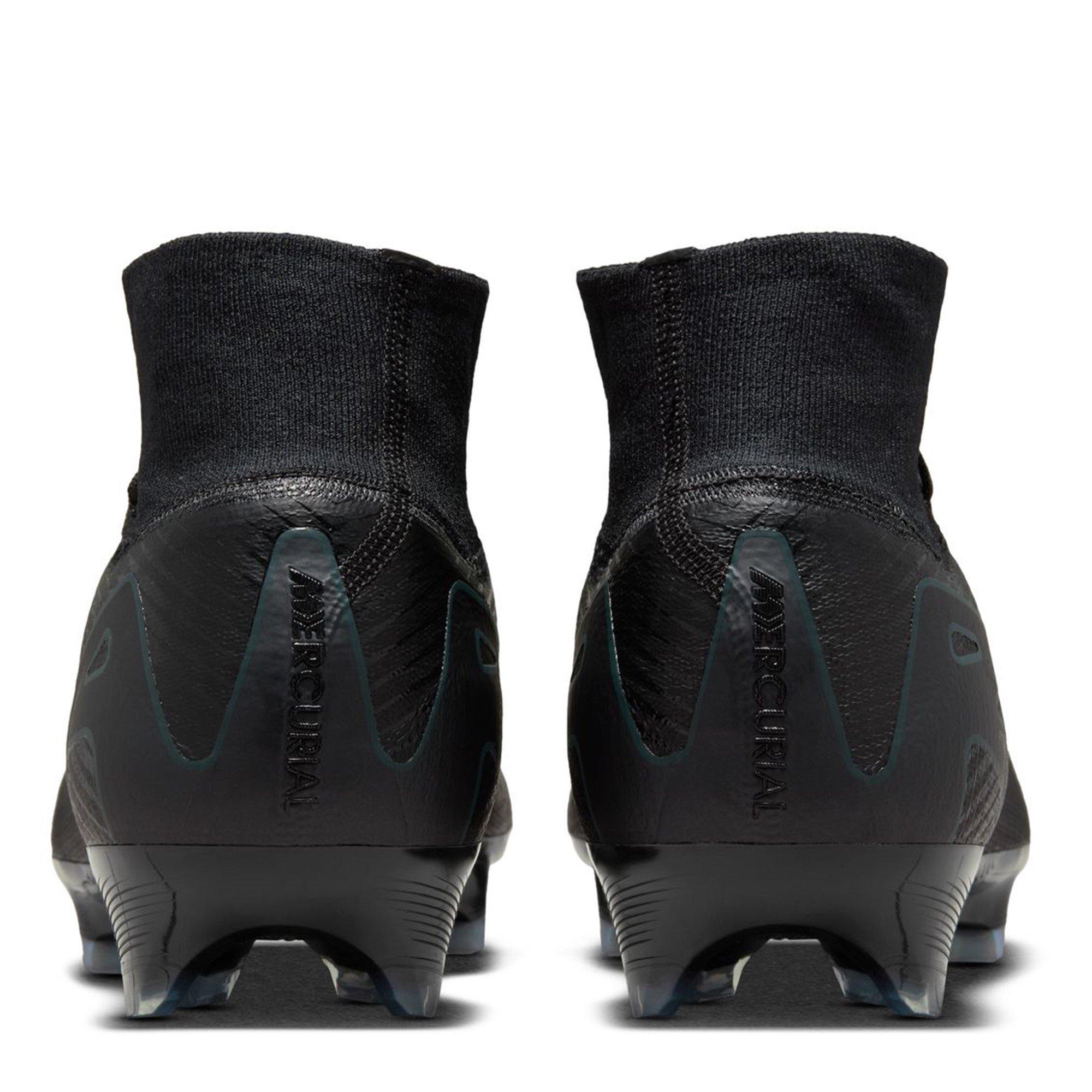 Sort/Grøn - Nike - Mercurial Superfly 10 Elite Adults Firm Ground Football Boots - 5