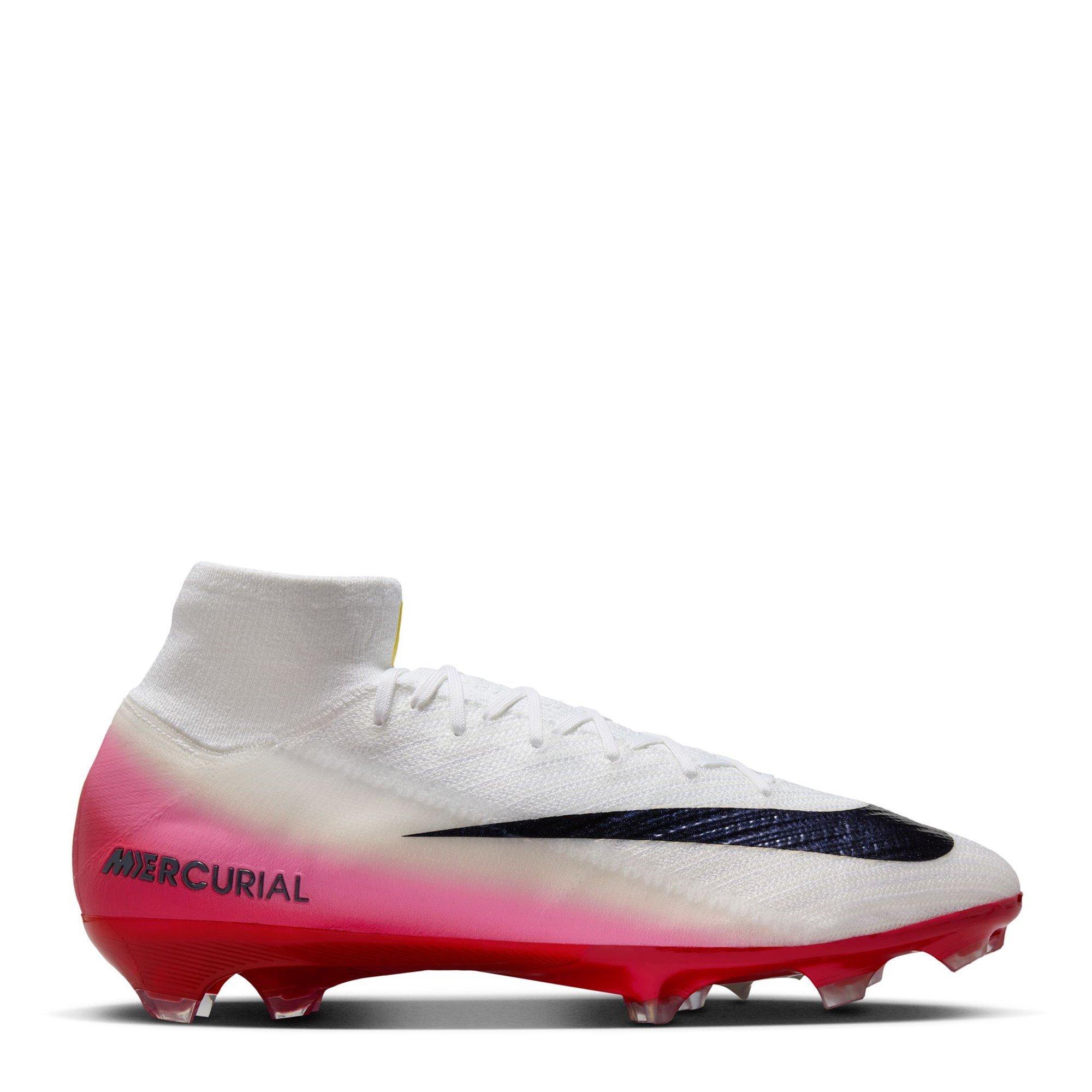 Nike Men's Mercurial Superfly 10 Elite Adults Firm Ground Football Boots - Red/Black - 10 (45)