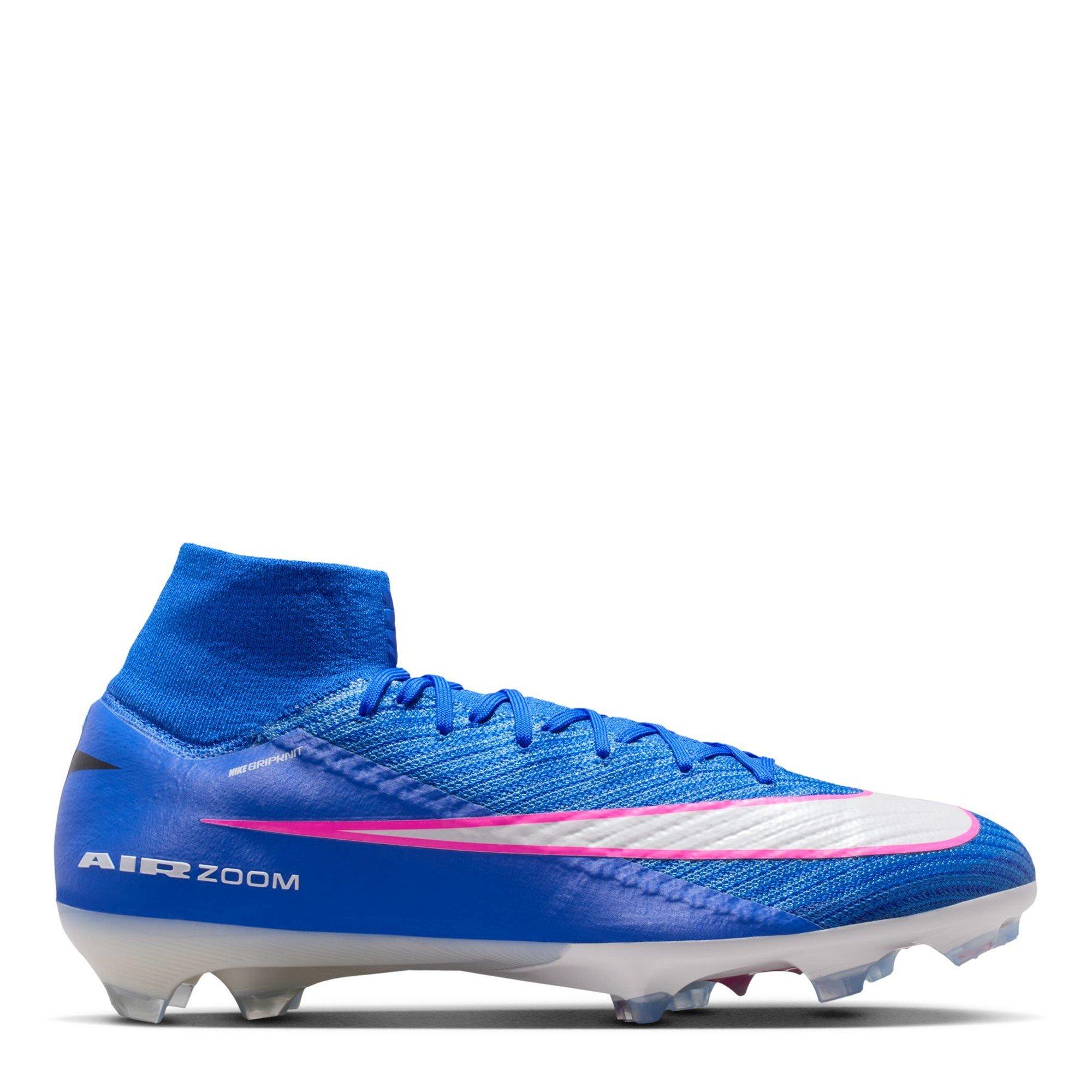 Nike Men's Mercurial Superfly 10 Elite Adults Firm Ground Football Boots - Blue/Pink/White - 8.5 (43)