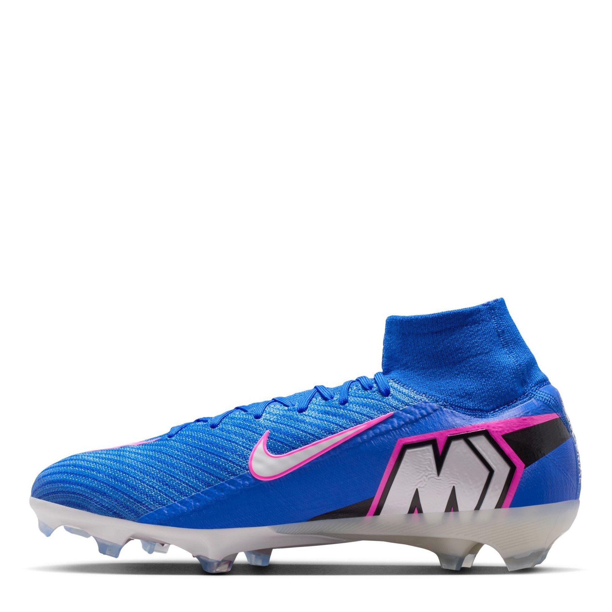 Blå/Rosa/Hvid - Nike - Mercurial Superfly 10 Elite Adults Firm Ground Football Boots - 2