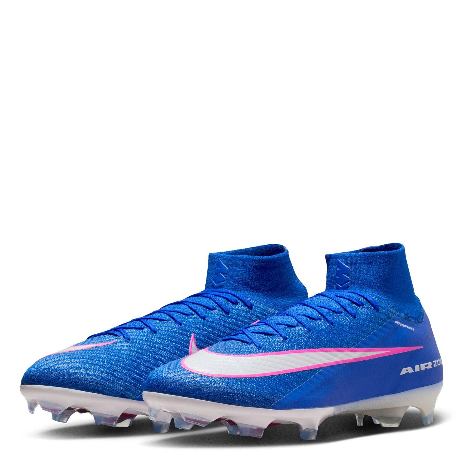 Blå/Rosa/Hvid - Nike - Mercurial Superfly 10 Elite Adults Firm Ground Football Boots - 4