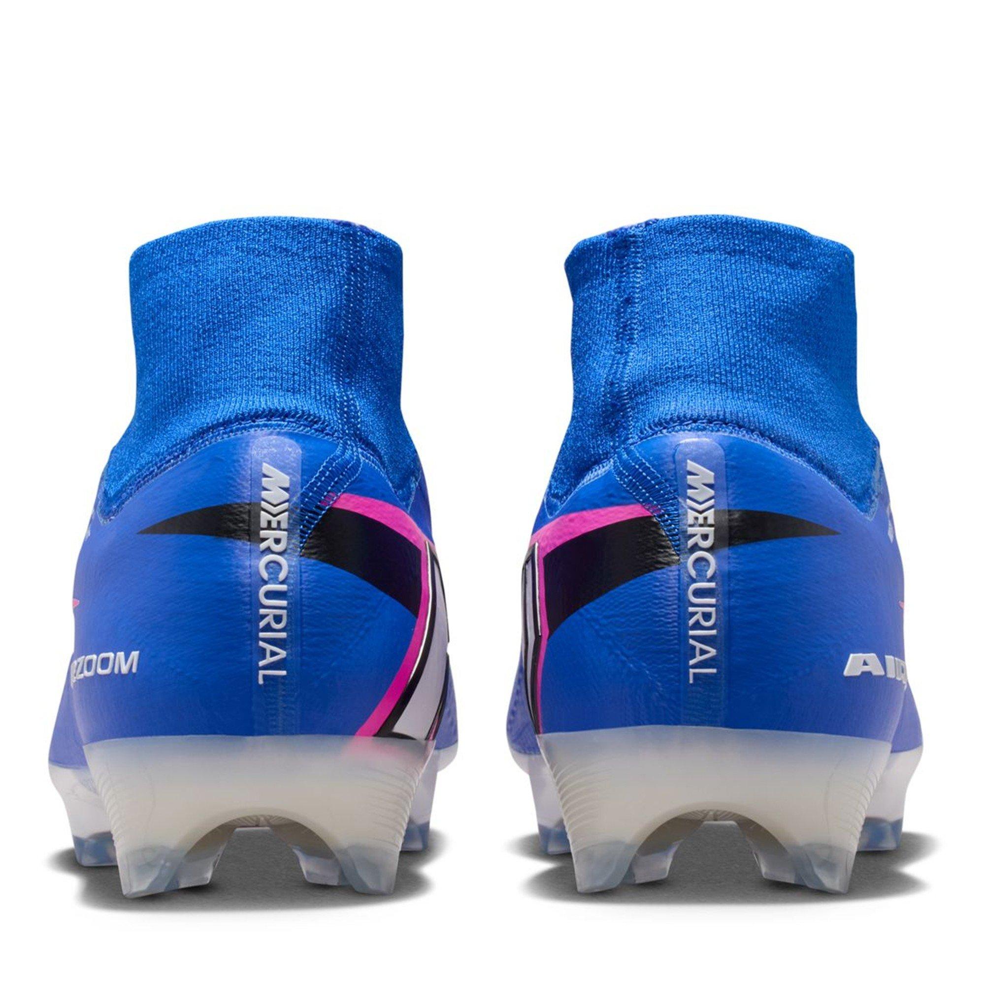Blå/Rosa/Hvid - Nike - Mercurial Superfly 10 Elite Adults Firm Ground Football Boots - 5