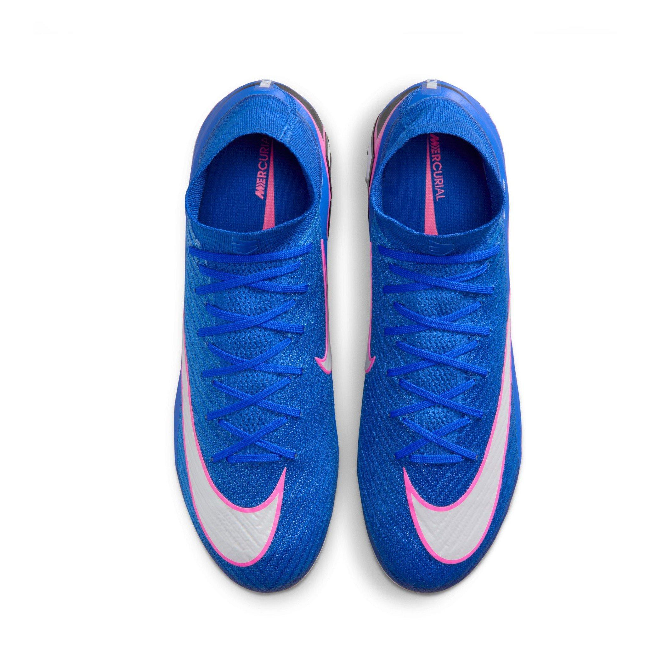 Blå/Rosa/Hvid - Nike - Mercurial Superfly 10 Elite Adults Firm Ground Football Boots - 6