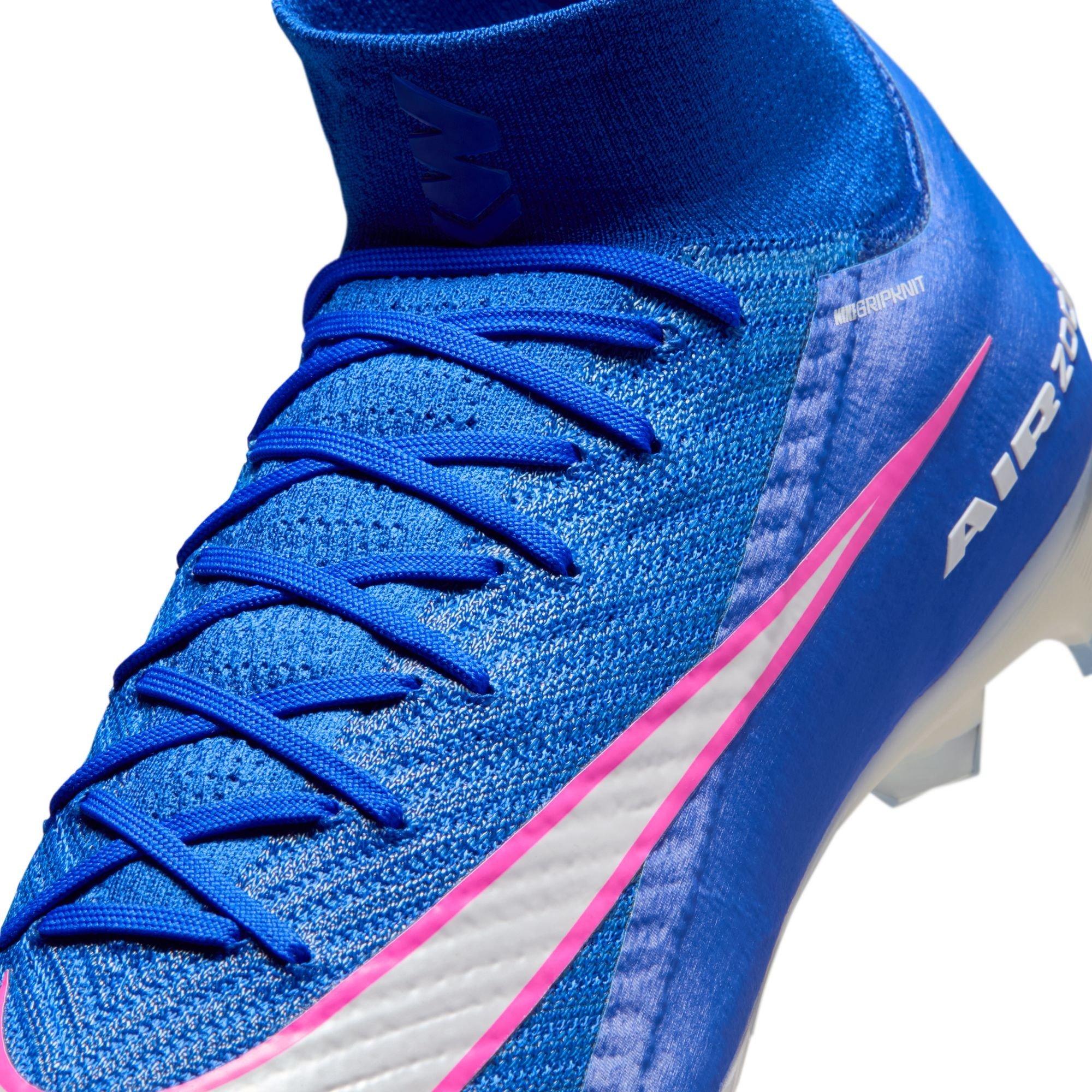 Blå/Rosa/Hvid - Nike - Mercurial Superfly 10 Elite Adults Firm Ground Football Boots - 8