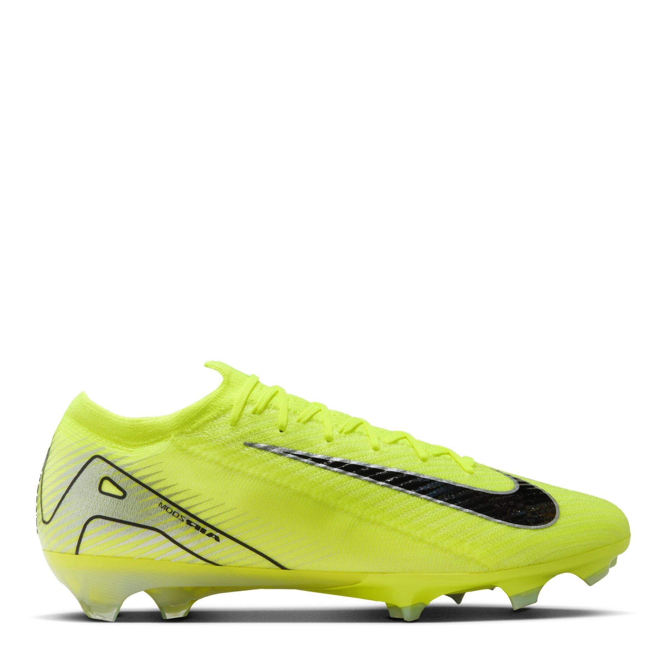 Nike Men's Mercurial Vapor 16 Elite Adults Firm Ground Football Boots - Volt/Black - 6 (39)