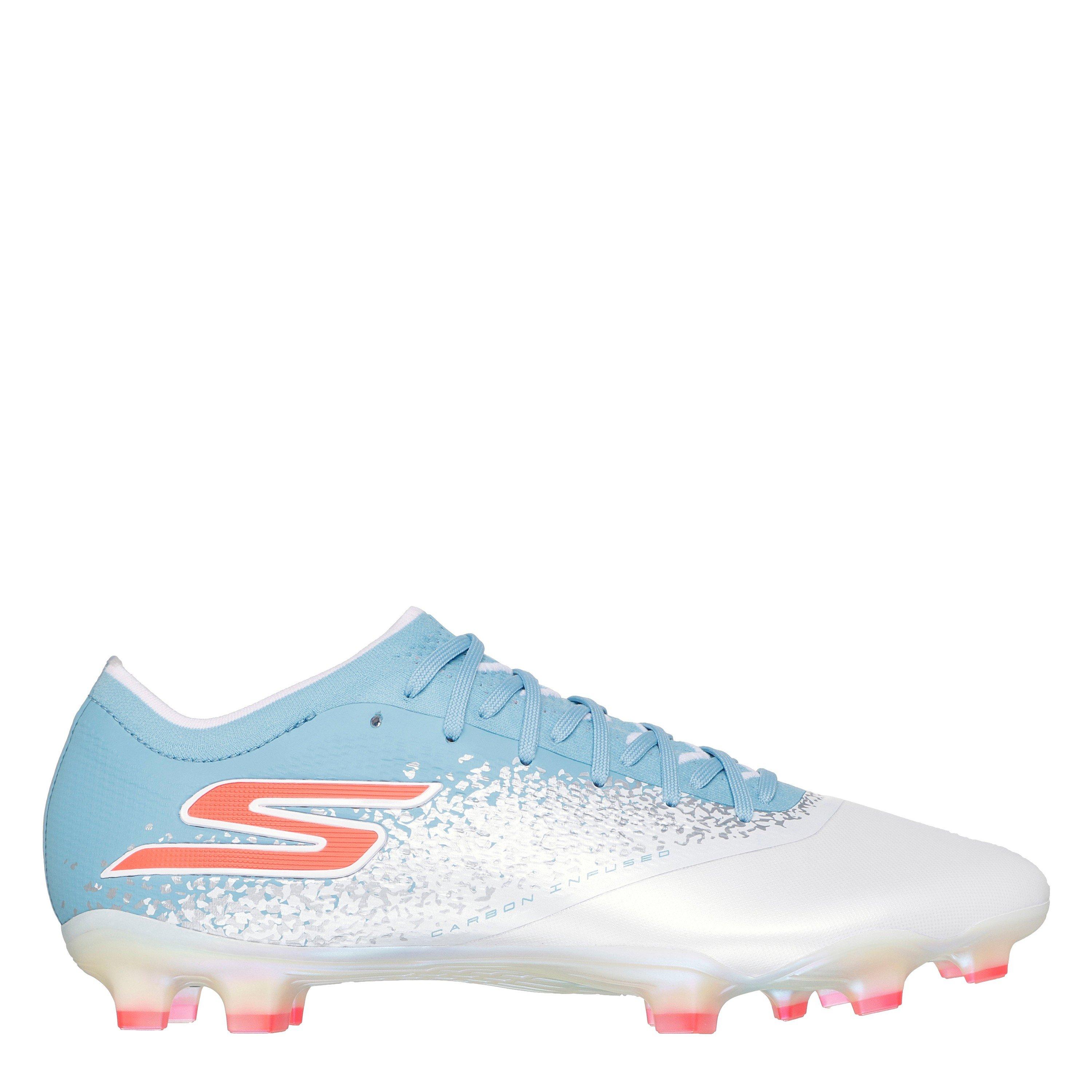 Skechers Men's Razor Elite Adults Firm Ground Football Boots - White/Blue - 8 (42)