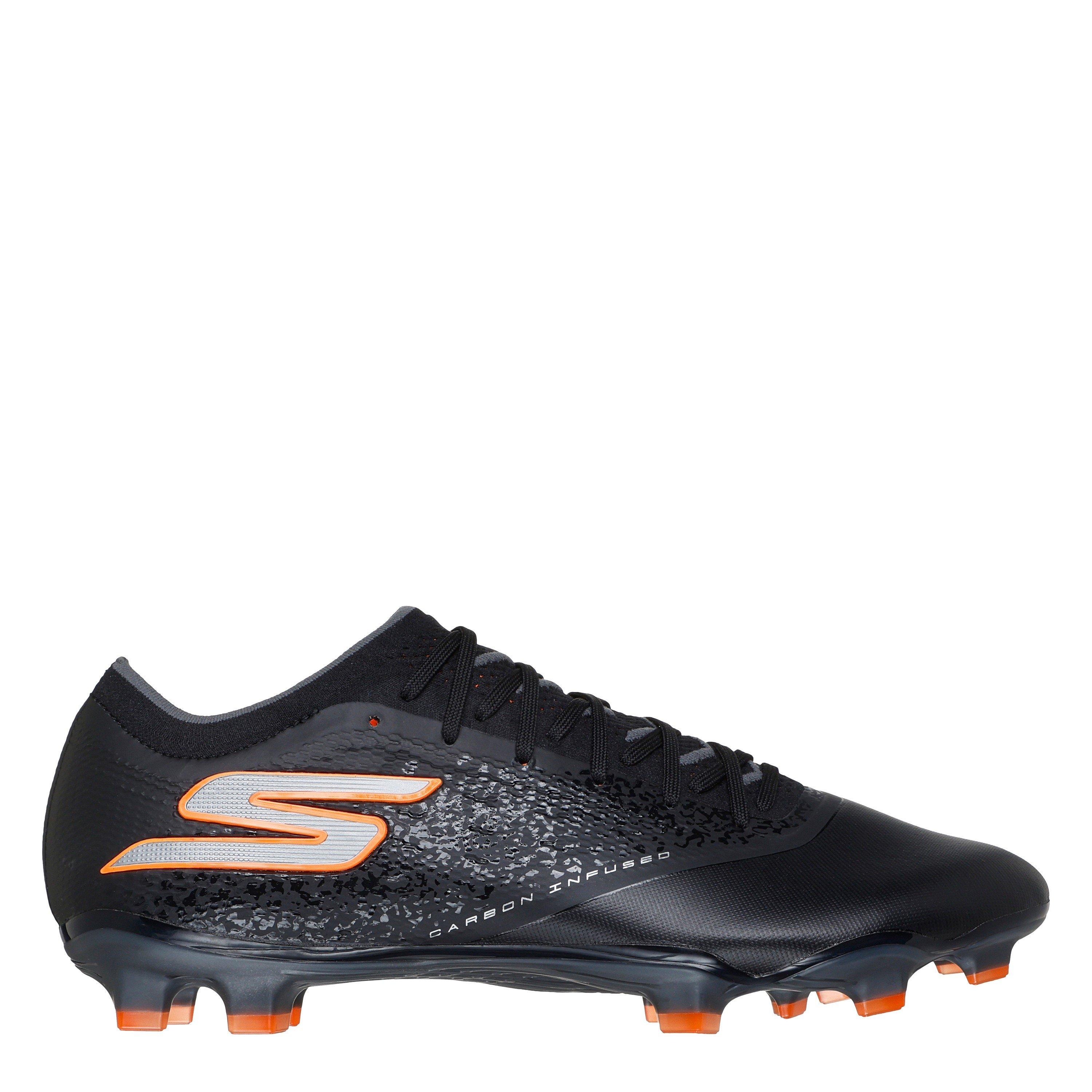Skechers Men's Razor Elite Adults Firm Ground Football Boots - Black/Orange - 8 (42)