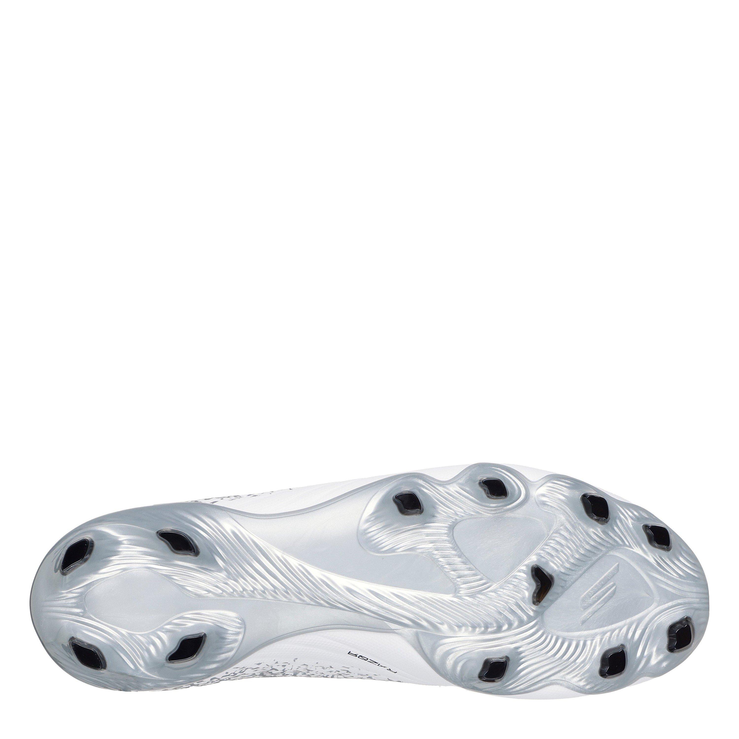 White/Silver - Skechers - Razor Adults Academy Firm Ground Football Boots - 4
