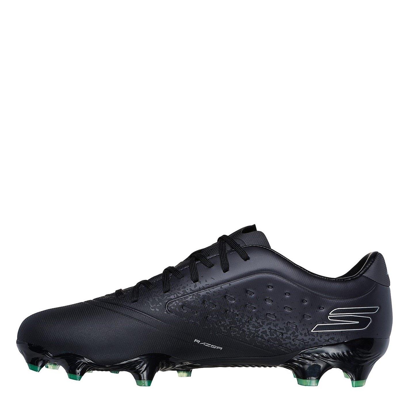 Black/Silver - Skechers - Razor Adults Academy Firm Ground Football Boots - 2