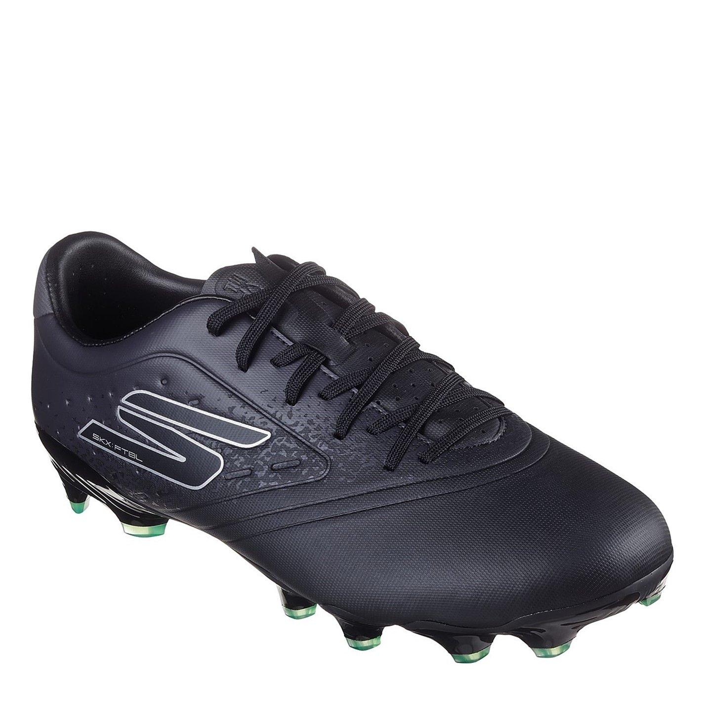 Black/Silver - Skechers - Razor Adults Academy Firm Ground Football Boots - 3