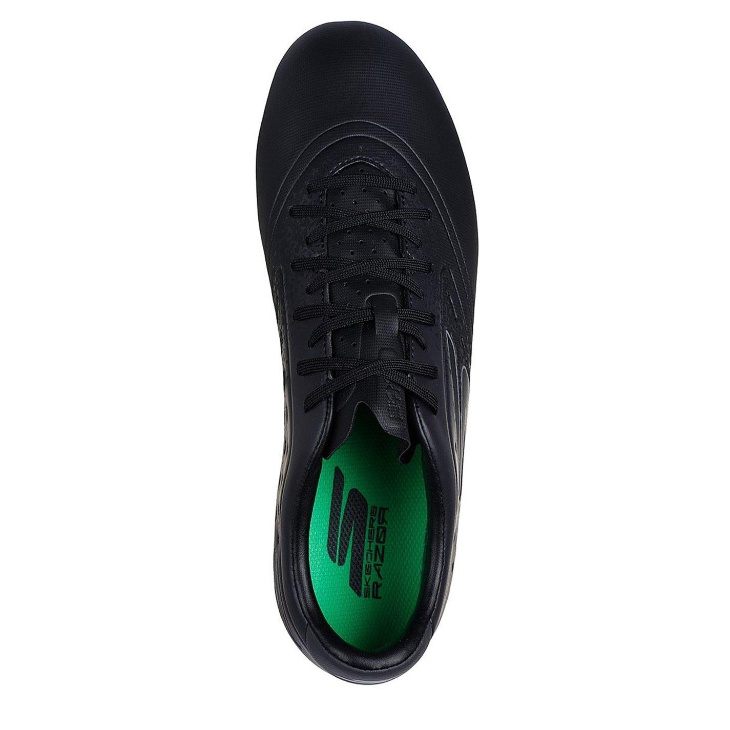 Black/Silver - Skechers - Razor Adults Academy Firm Ground Football Boots - 5