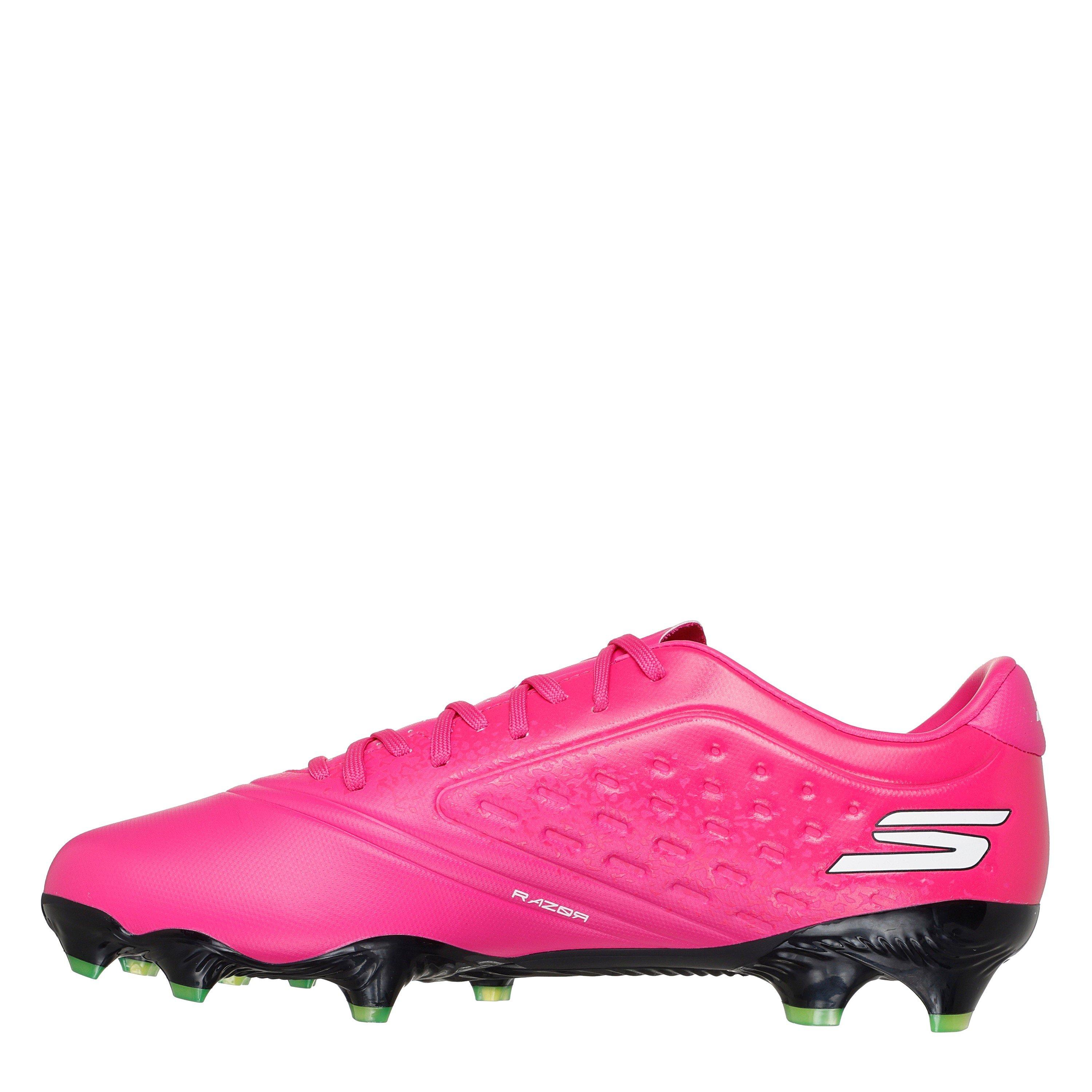 Pink/Black - Skechers - Razor Adults Academy Firm Ground Football Boots - 2