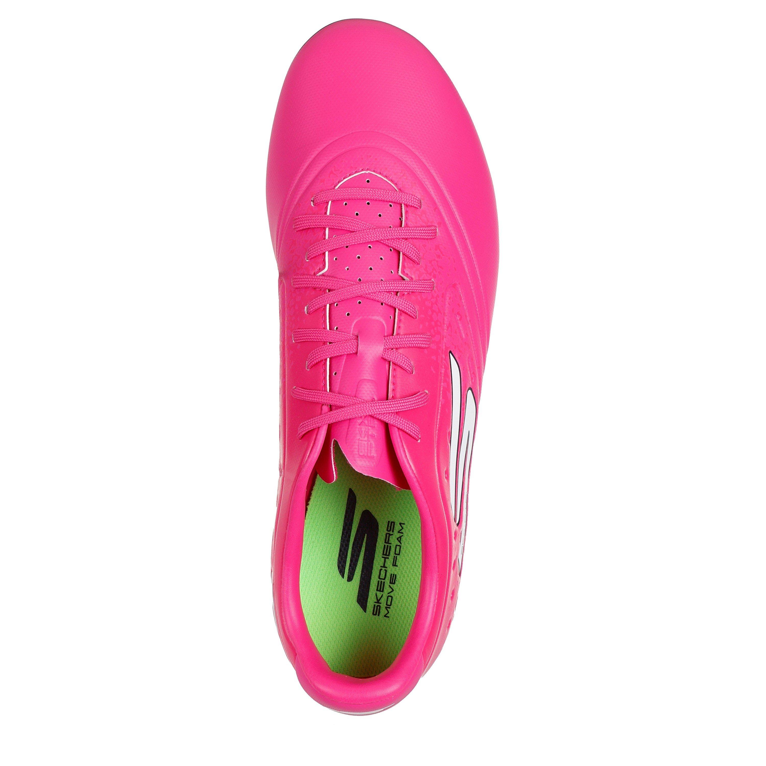 Pink/Black - Skechers - Razor Adults Academy Firm Ground Football Boots - 4