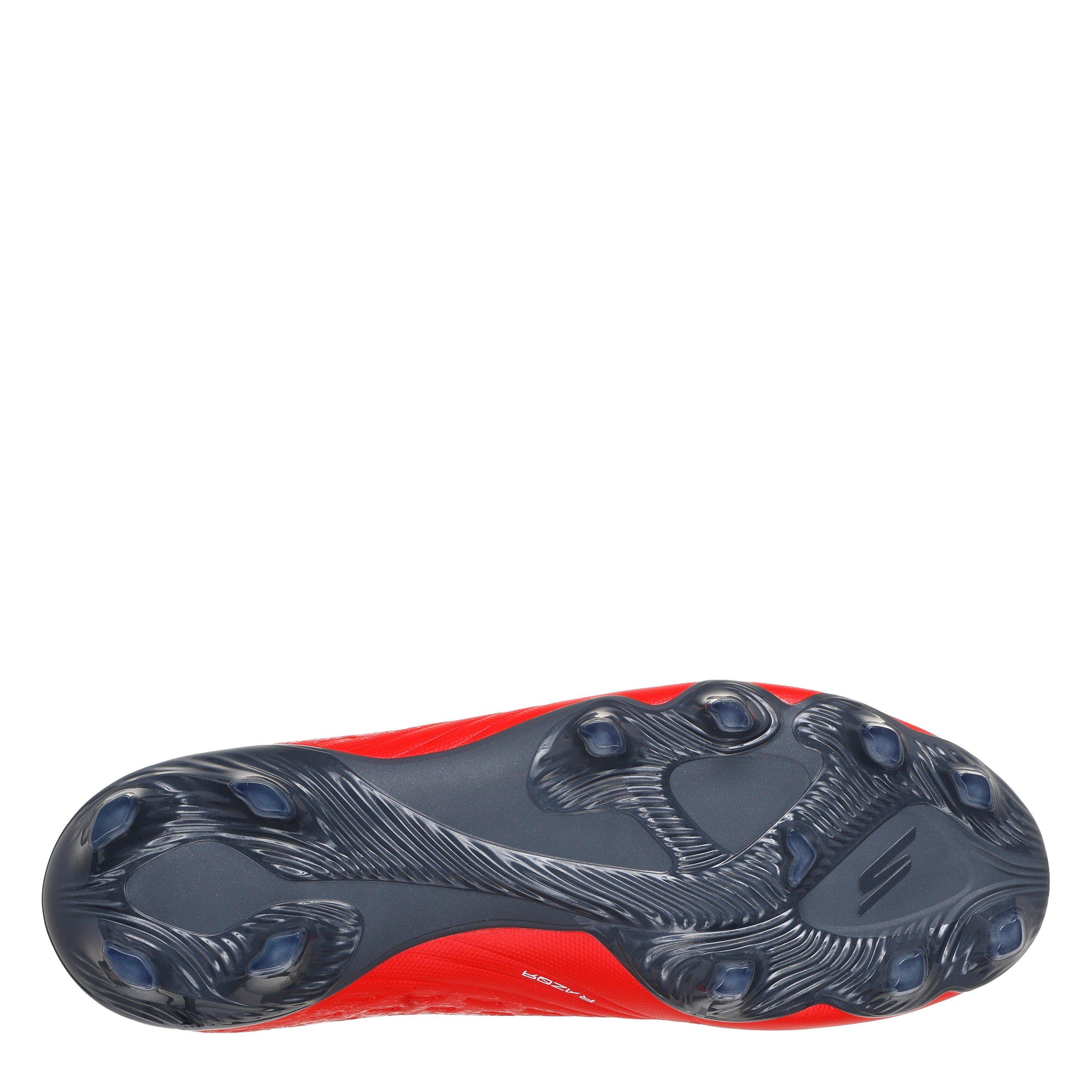 Red/Black - Skechers - Razor Adults Academy Firm Ground Football Boots - 5