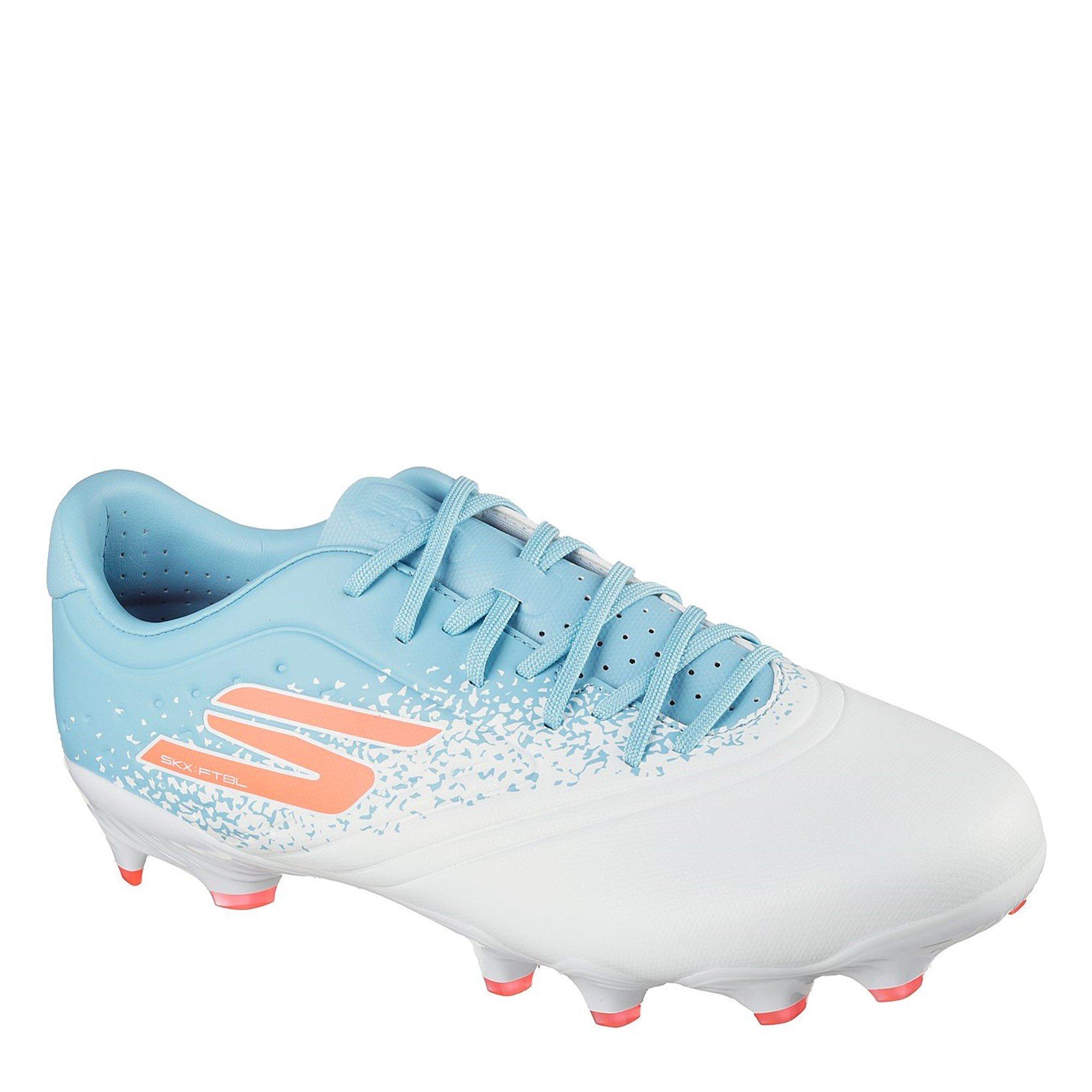Blanco/Azul - Skechers - Razor Adults Academy Firm Ground Football Boots - 3