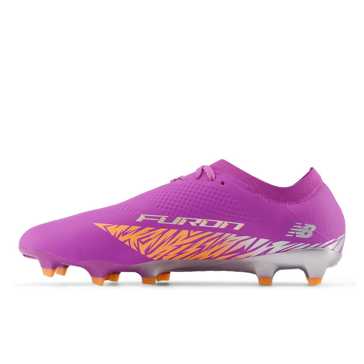Ljubičasto/Narančasto - New Balance - Furon Team V8 Adults Firm Ground Football Boots - 2