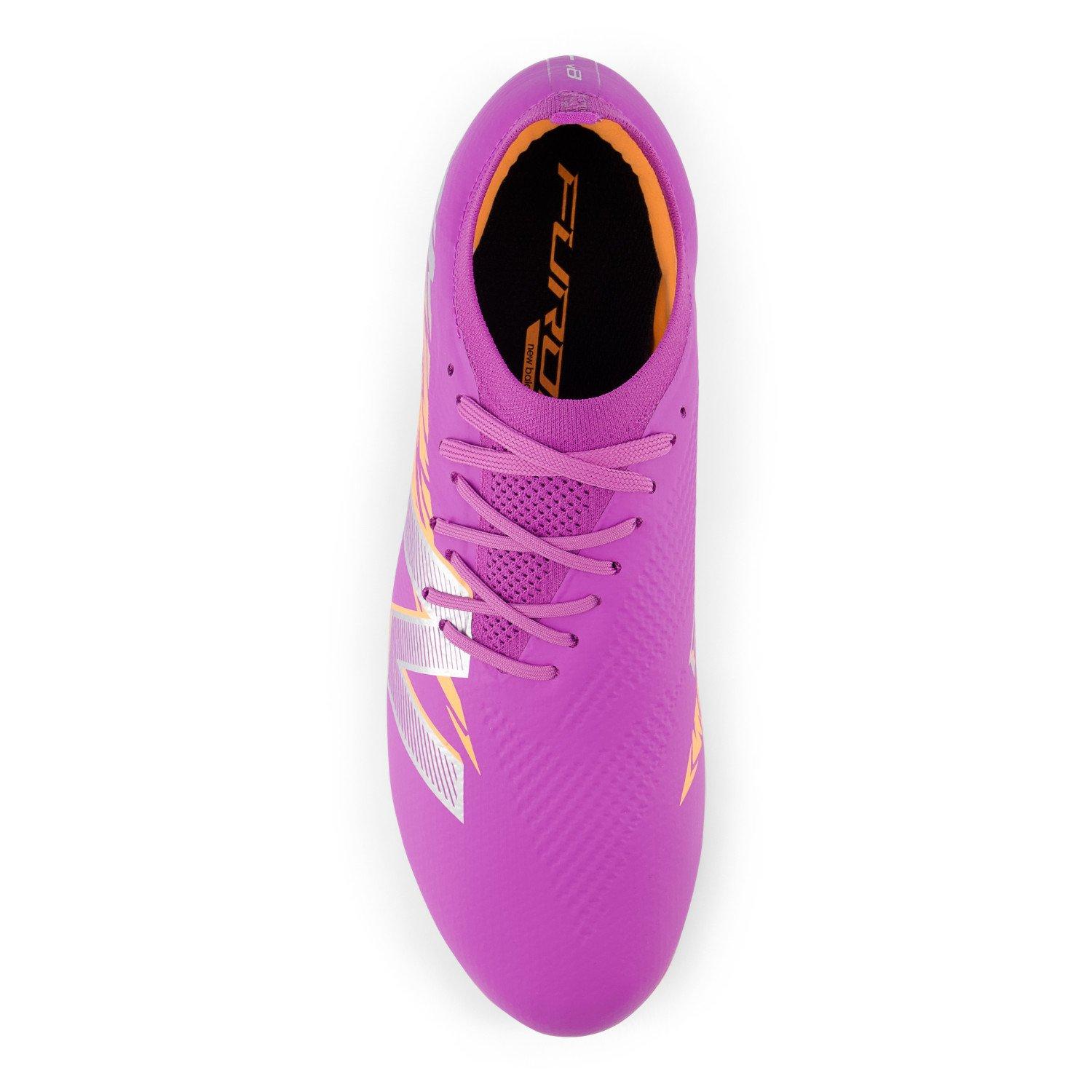 Ljubičasto/Narančasto - New Balance - Furon Team V8 Adults Firm Ground Football Boots - 3