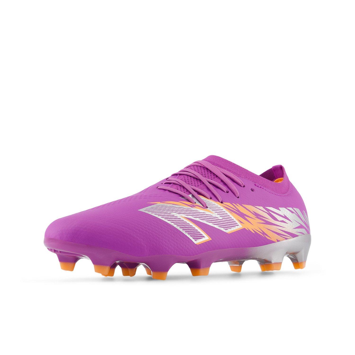 Ljubičasto/Narančasto - New Balance - Furon Team V8 Adults Firm Ground Football Boots - 5