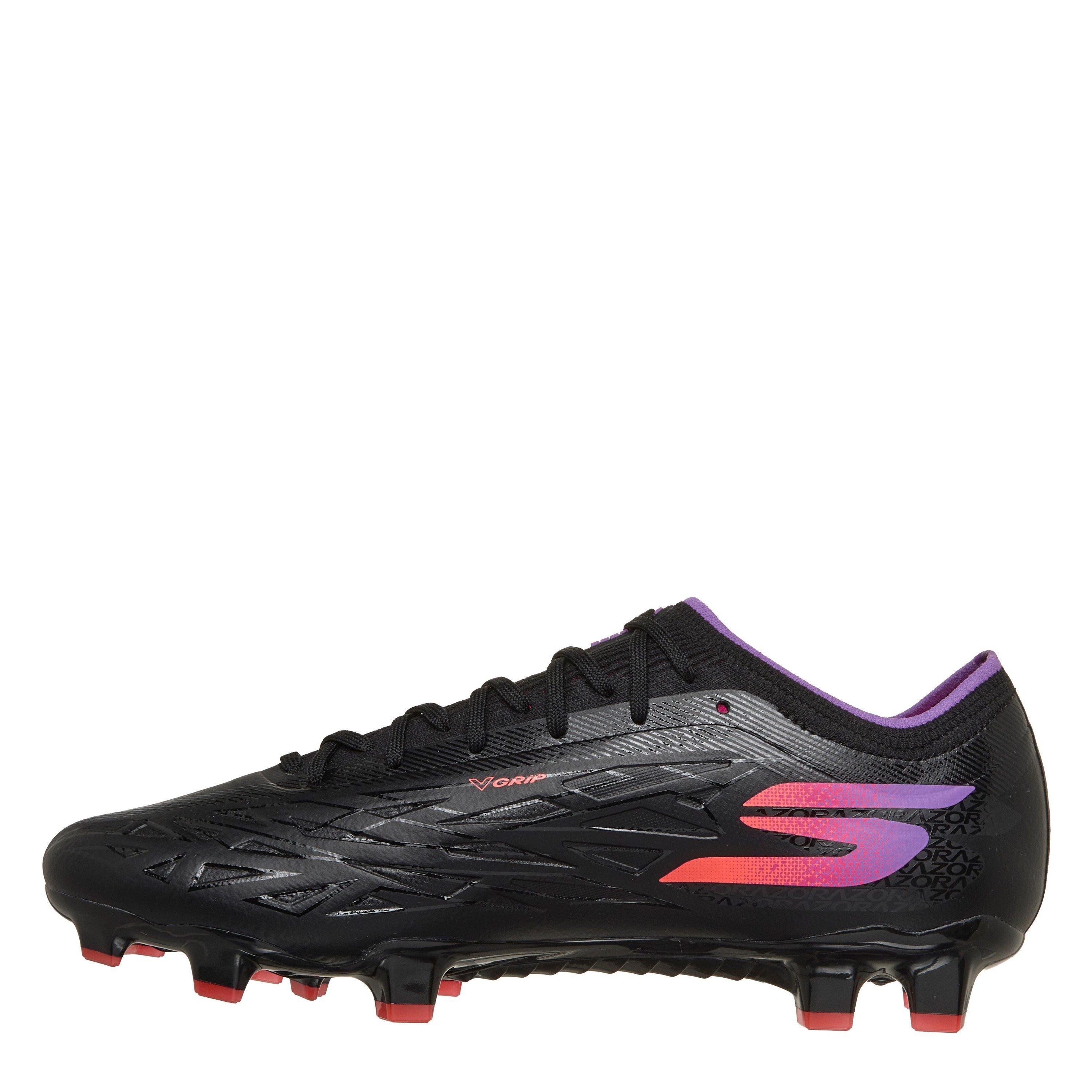 Black/Purple - Skechers - Men's Razor .1 Firm Ground Football Boot - 2