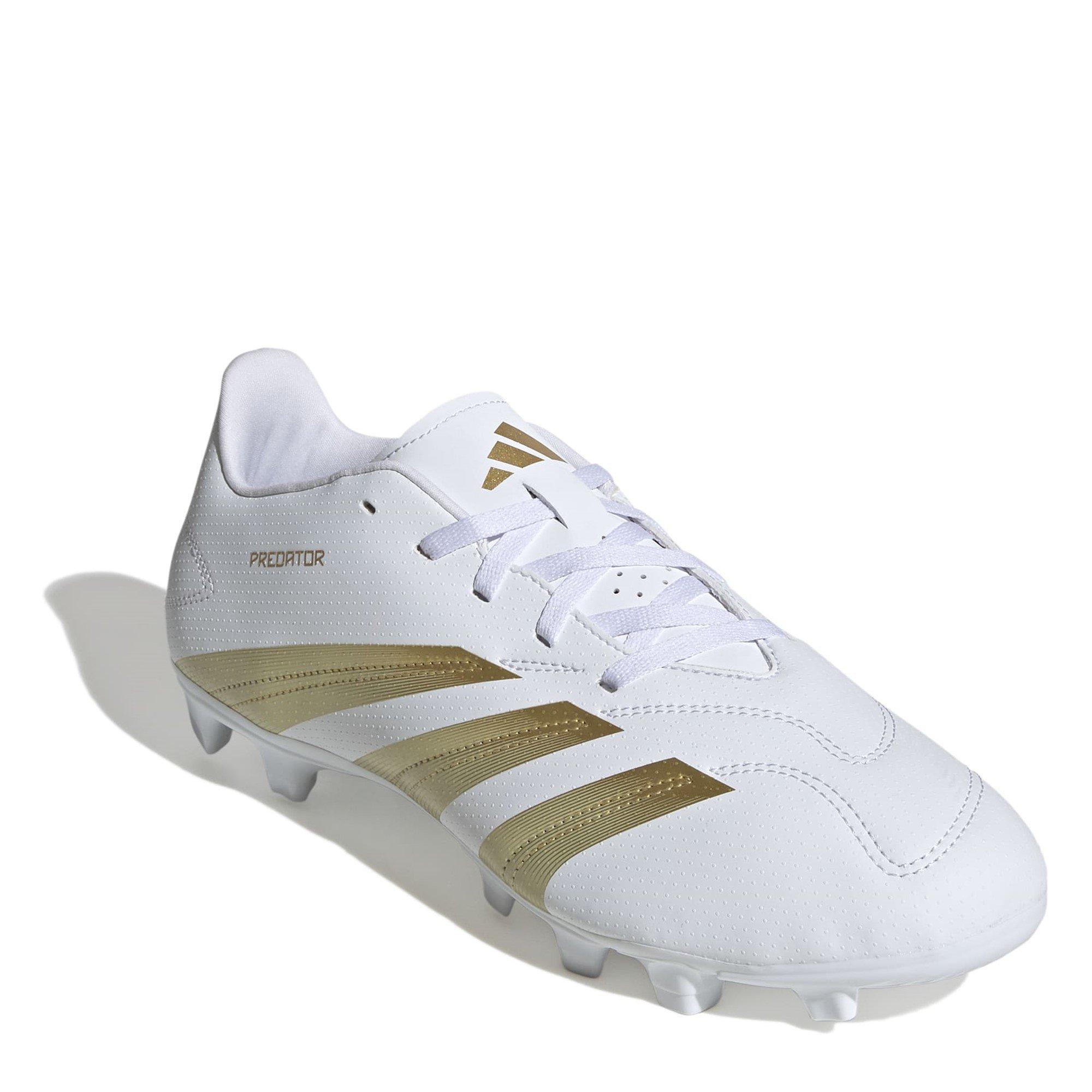 Weiß/Gold/Wht - adidas - Predator Club Firm Ground Football Boots - 3