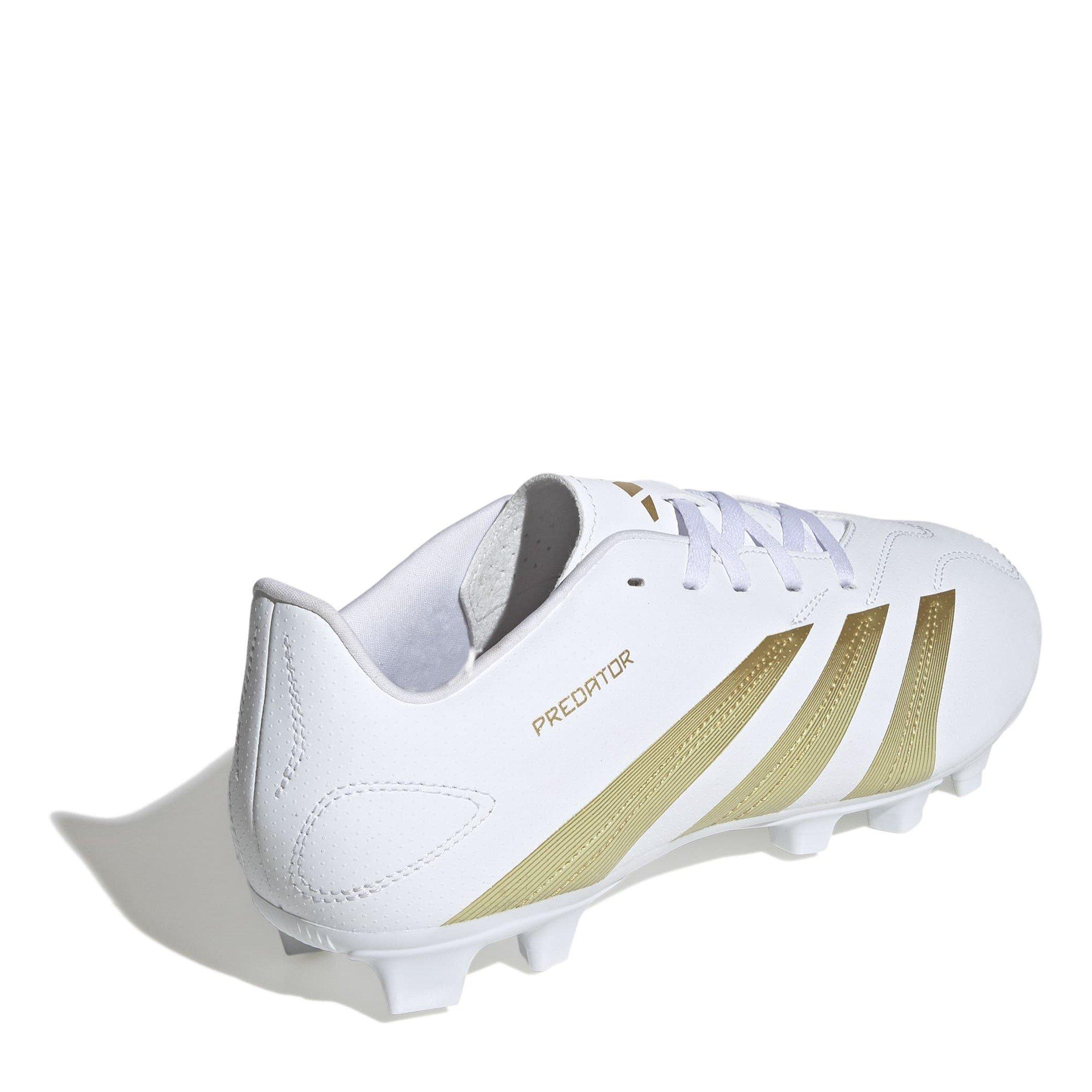 Weiß/Gold/Wht - adidas - Predator Club Firm Ground Football Boots - 4