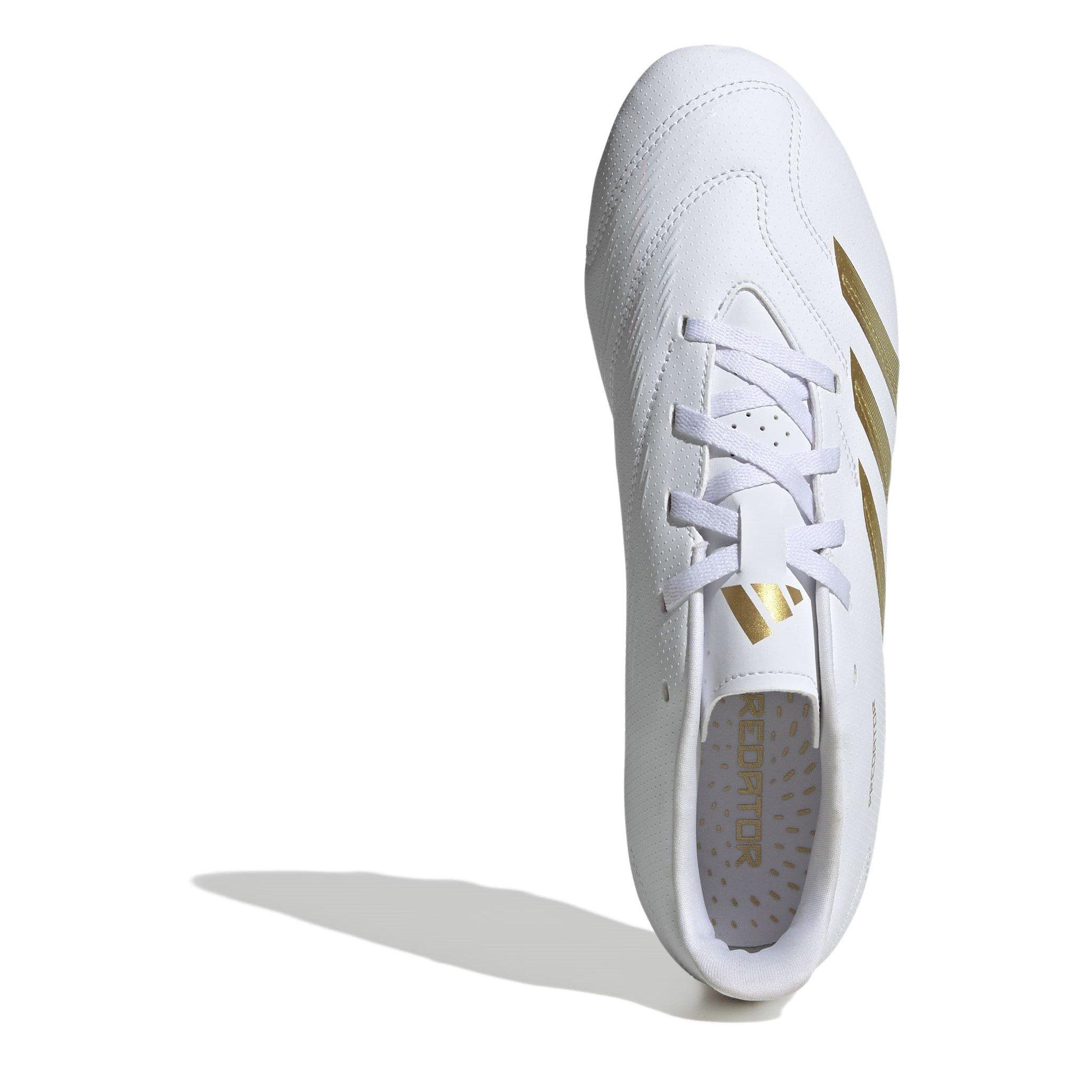 Weiß/Gold/Wht - adidas - Predator Club Firm Ground Football Boots - 5