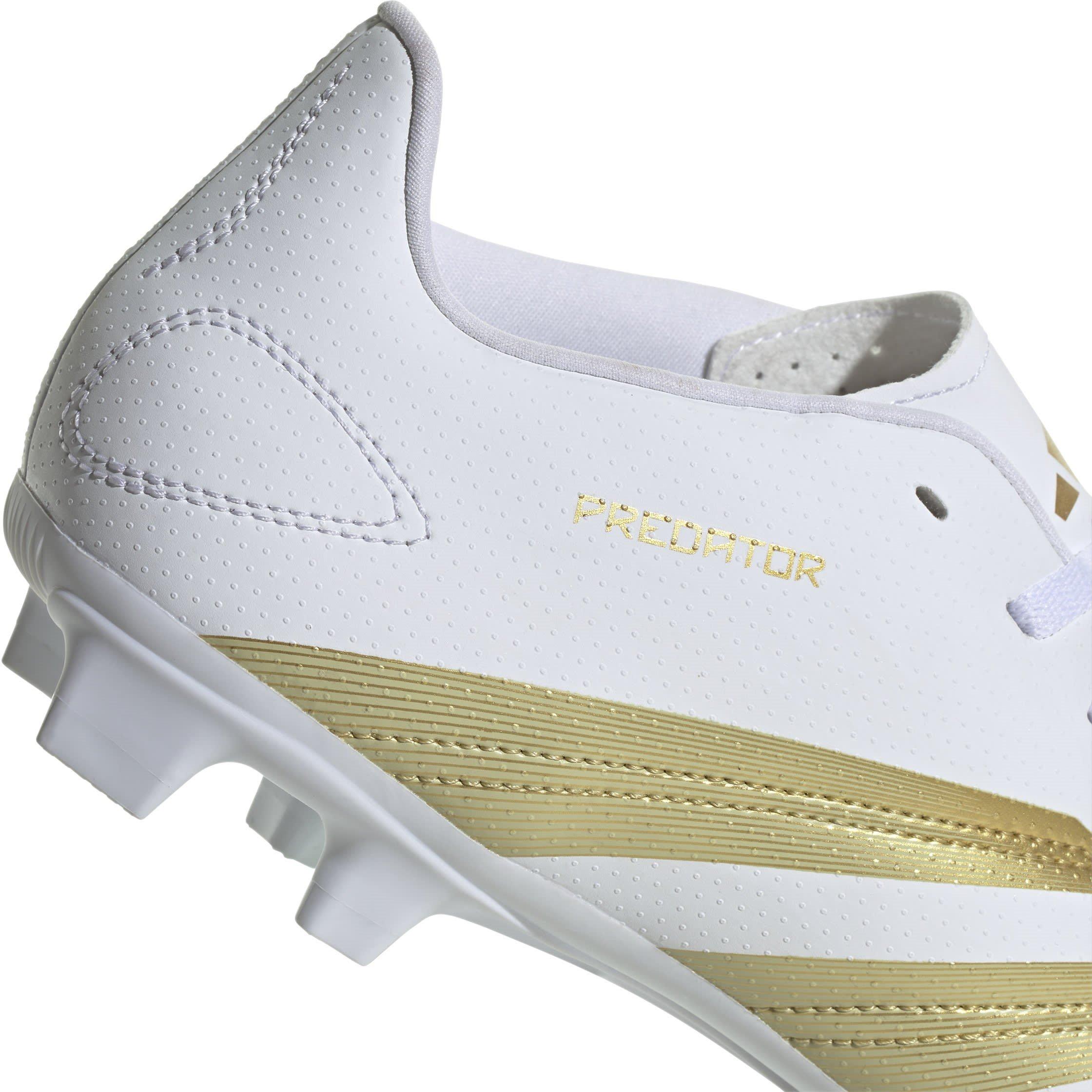 Weiß/Gold/Wht - adidas - Predator Club Firm Ground Football Boots - 7