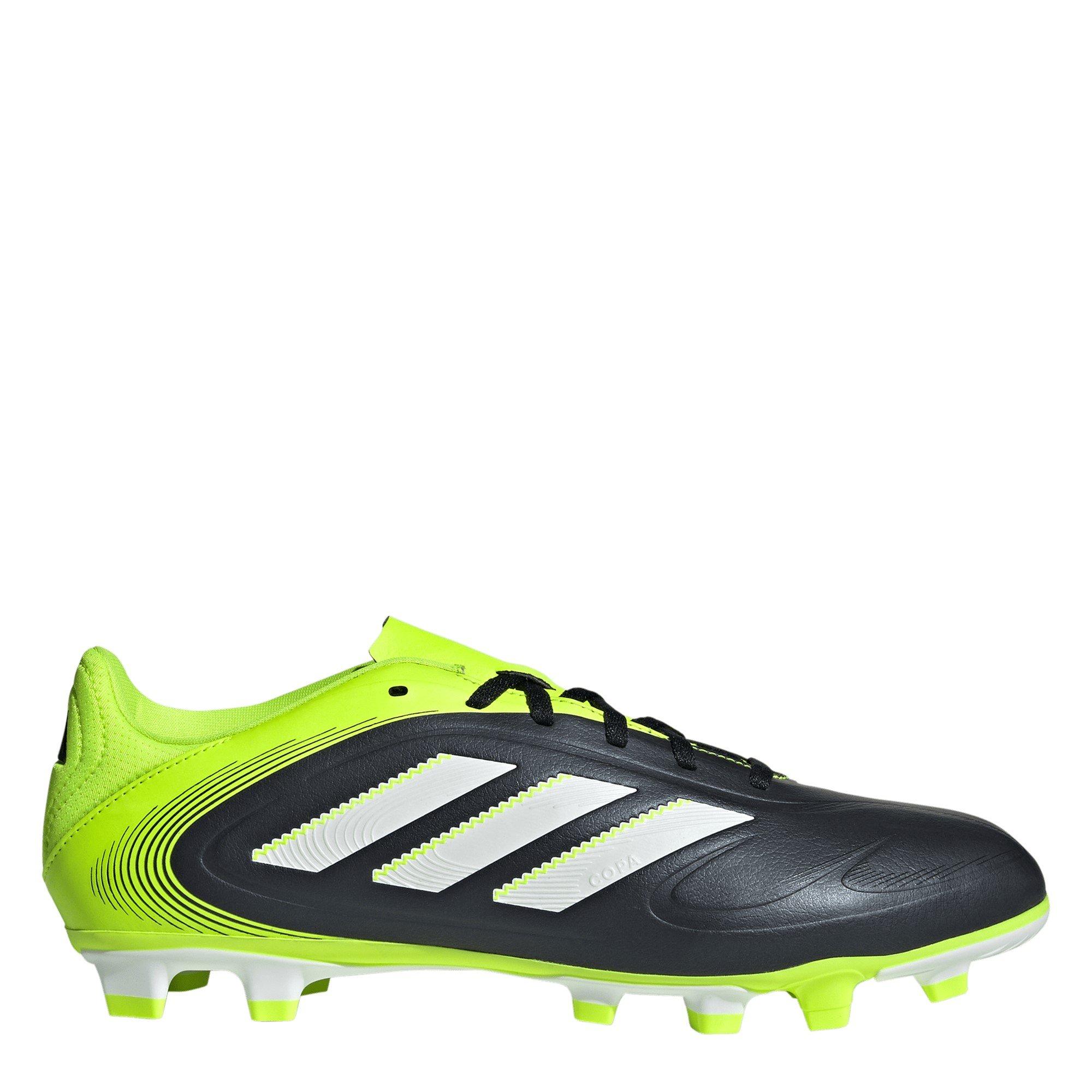 Adidas Men's Copa Pure 3 Club Firm Ground Football Boots - Black/Lemon - 9 (43.3)