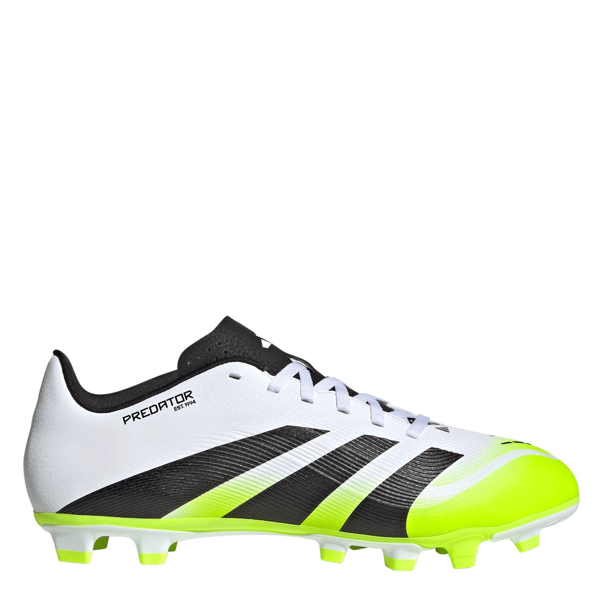 Adidas Men's Predator Club Firm Ground Football Boots - White/Blk/Lemon - 9 (43.3)