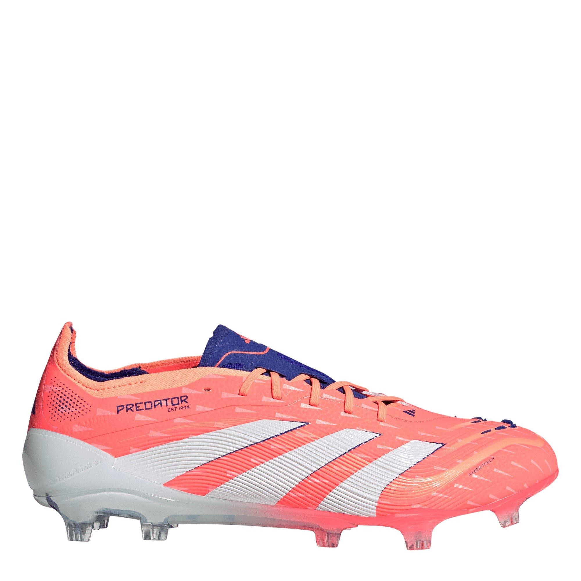 Adidas Men's Predator Elite Firm Ground Football Boots - Orange/White - 8 (42)