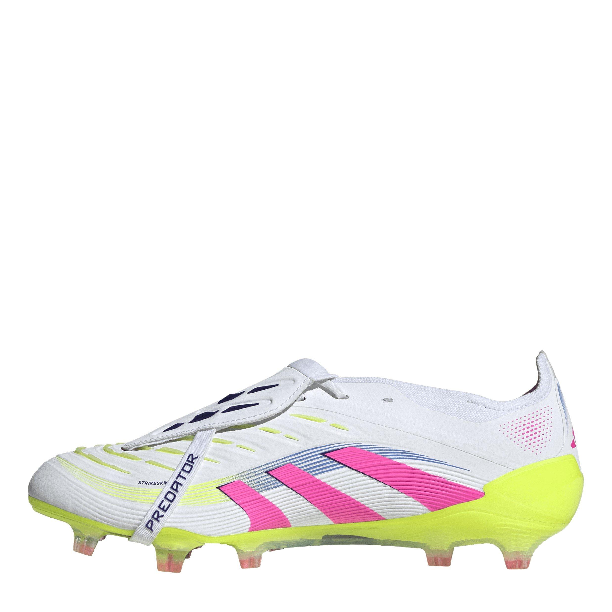 White/Pink - adidas - Predator Elite Fold-Over Tongue Firm Ground Football Boots - 2