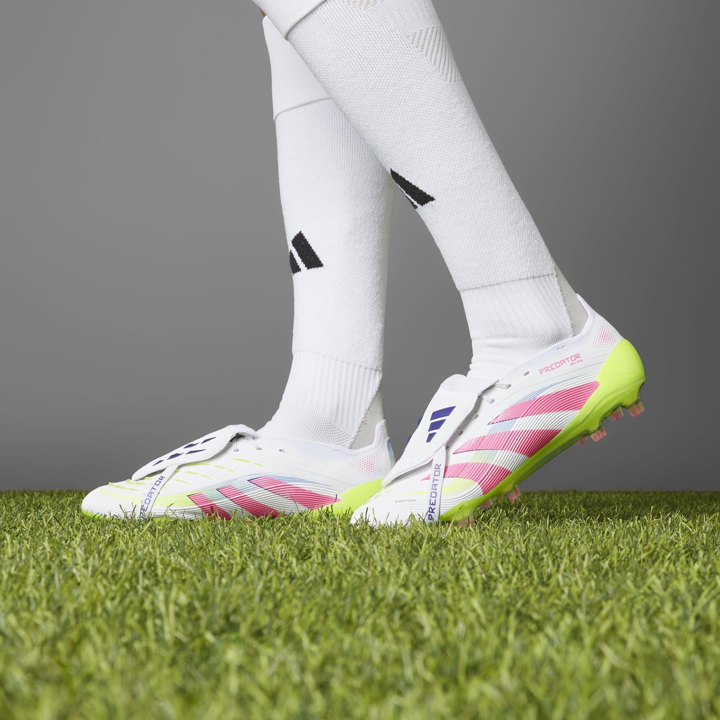 White/Pink - adidas - Predator Elite Fold-Over Tongue Firm Ground Football Boots - 3