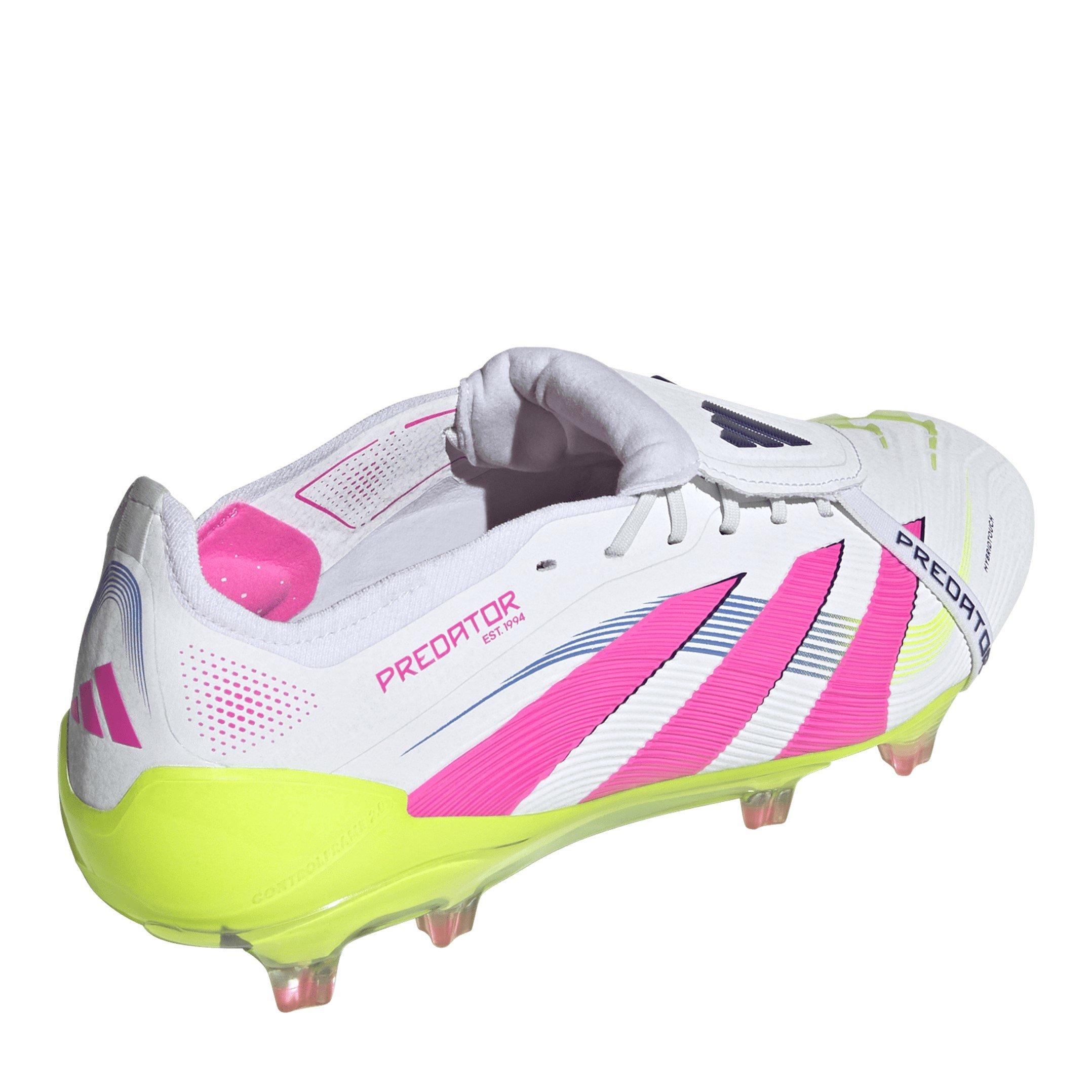 White/Pink - adidas - Predator Elite Fold-Over Tongue Firm Ground Football Boots - 5