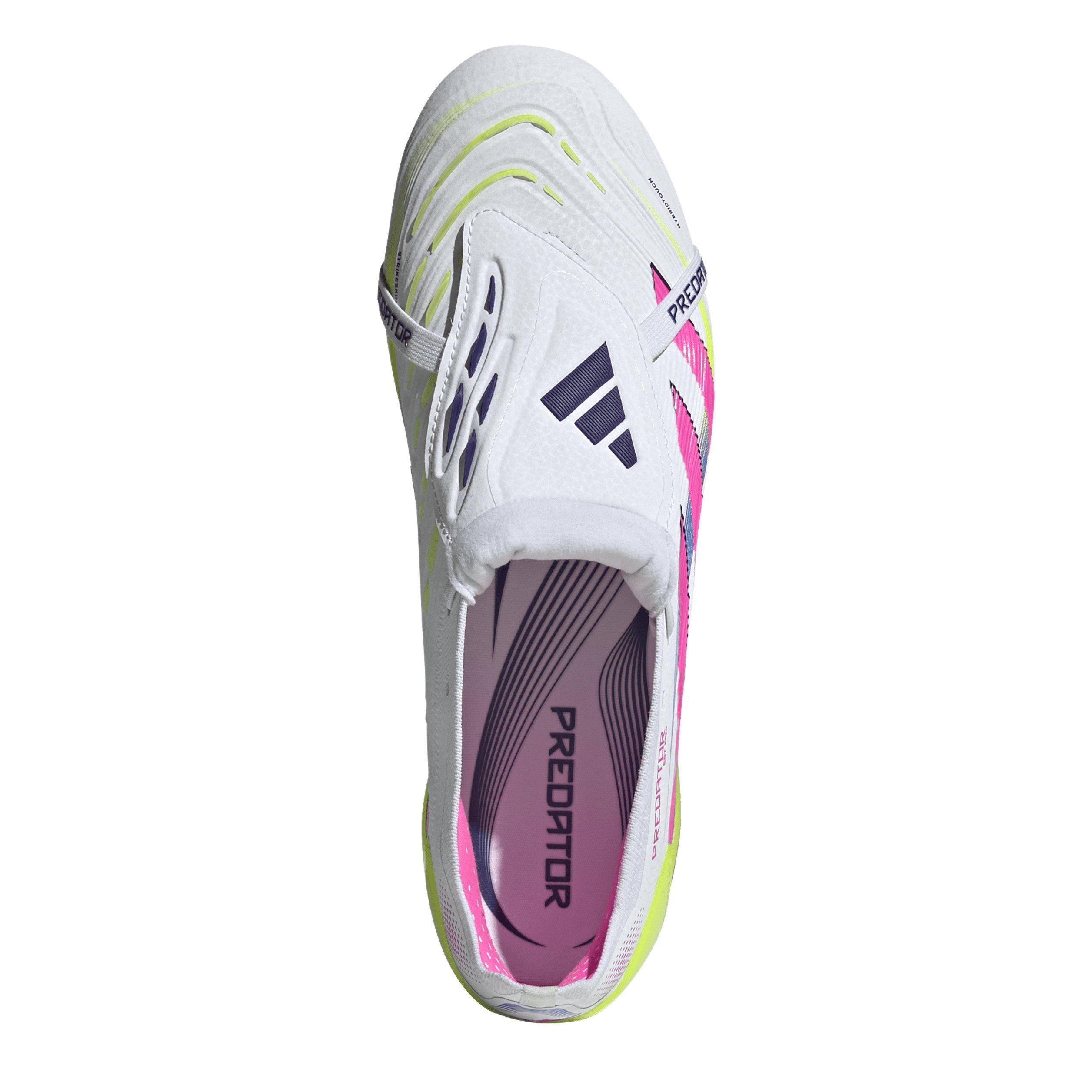 White/Pink - adidas - Predator Elite Fold-Over Tongue Firm Ground Football Boots - 6