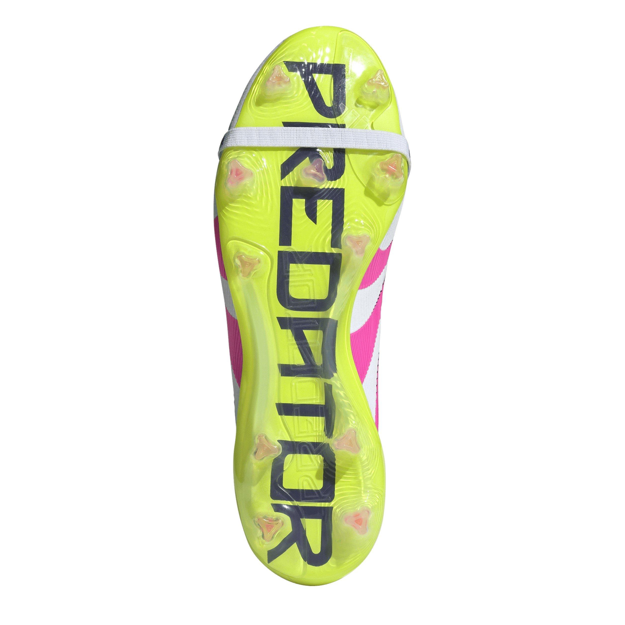 White/Pink - adidas - Predator Elite Fold-Over Tongue Firm Ground Football Boots - 8