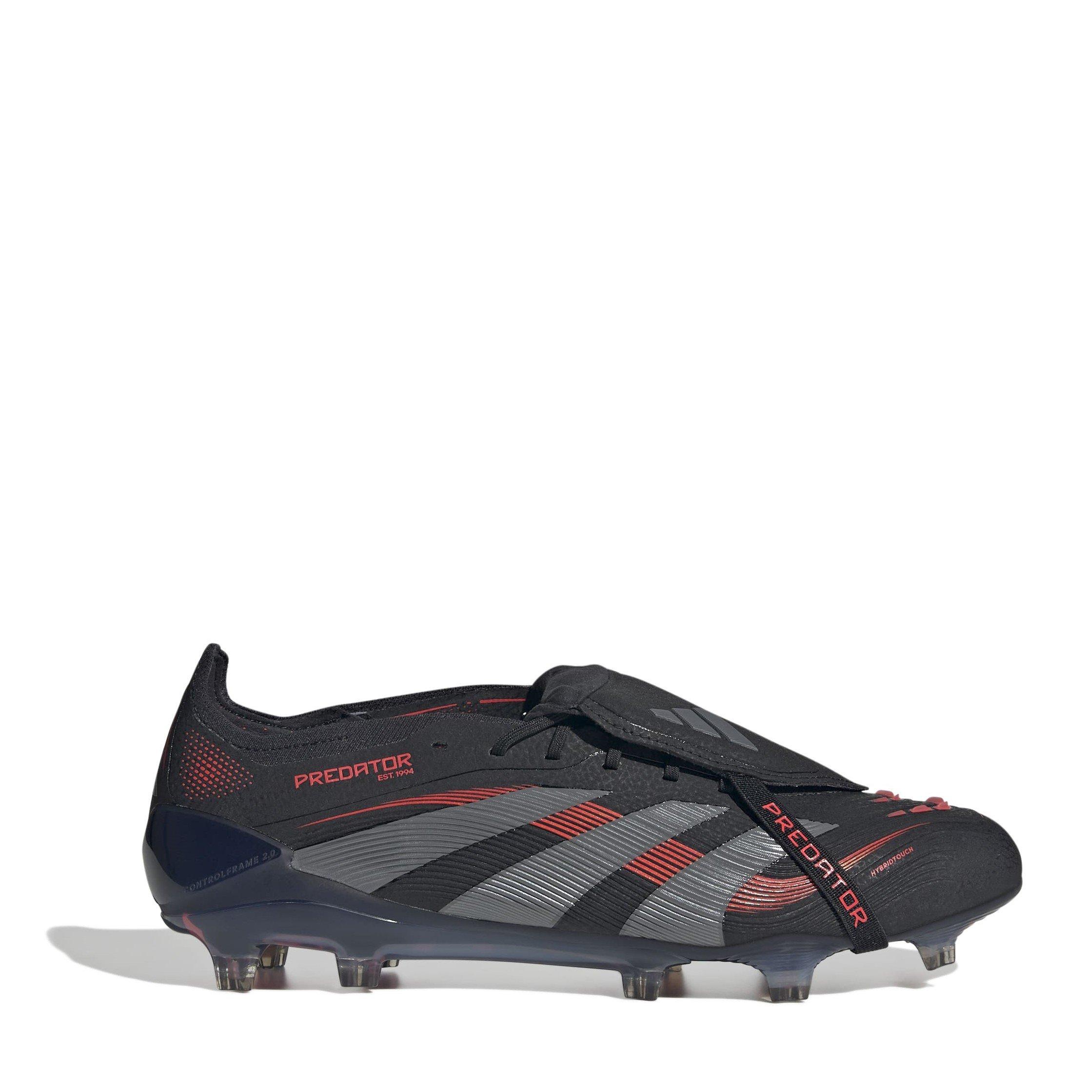 Crno/sive - adidas - Predator Elite Fold-Over Tongue Firm Ground Football Boots - 1